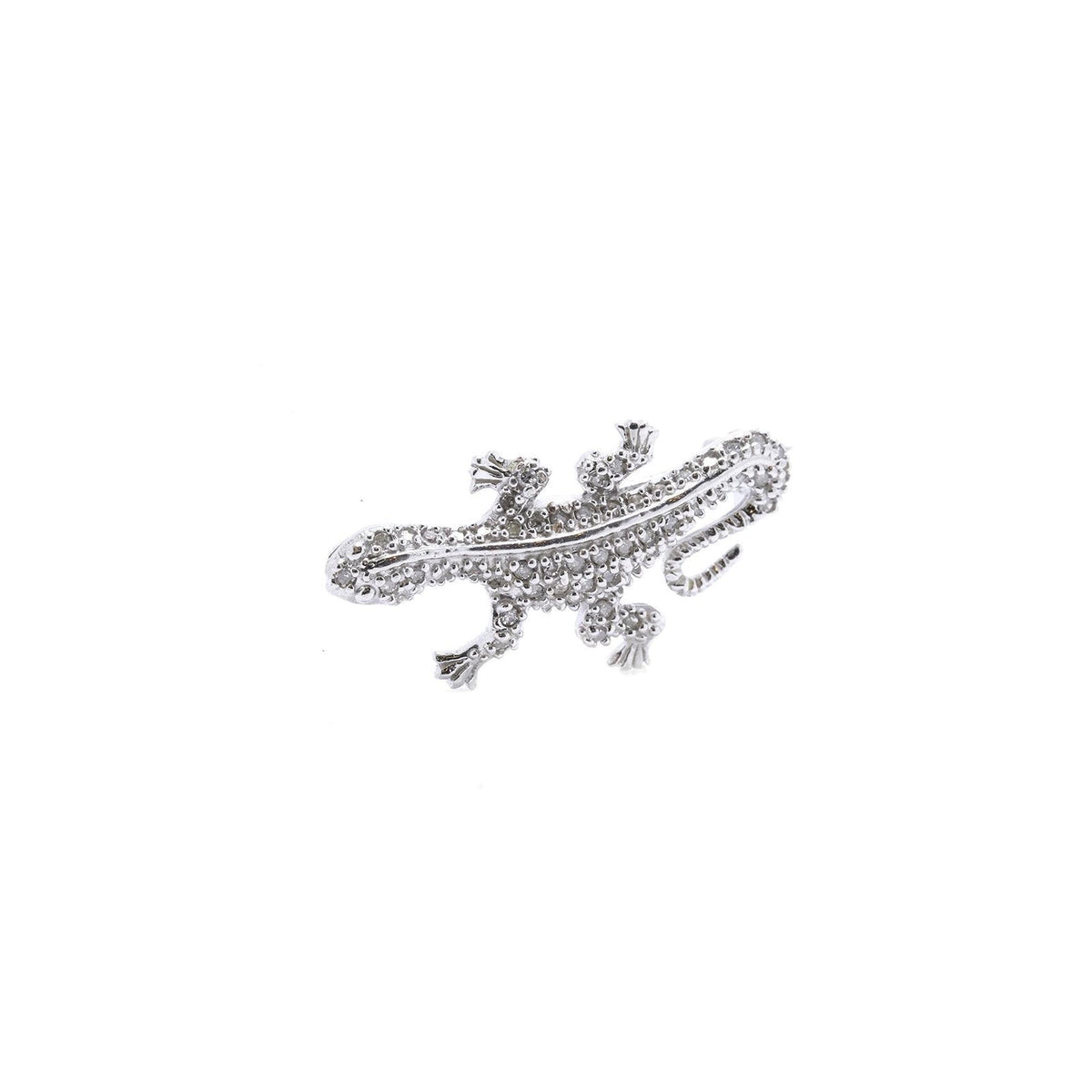 Pave Diamond Lizard Brooch – OLIVER'S