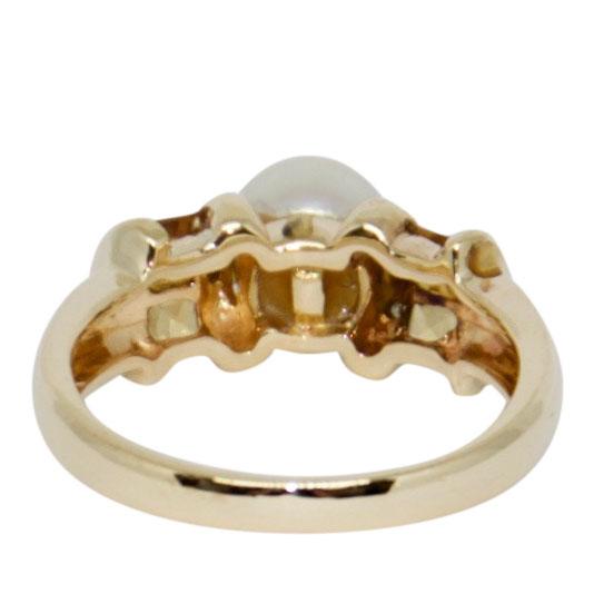 Pearl, Citrine, and Diamond Ring