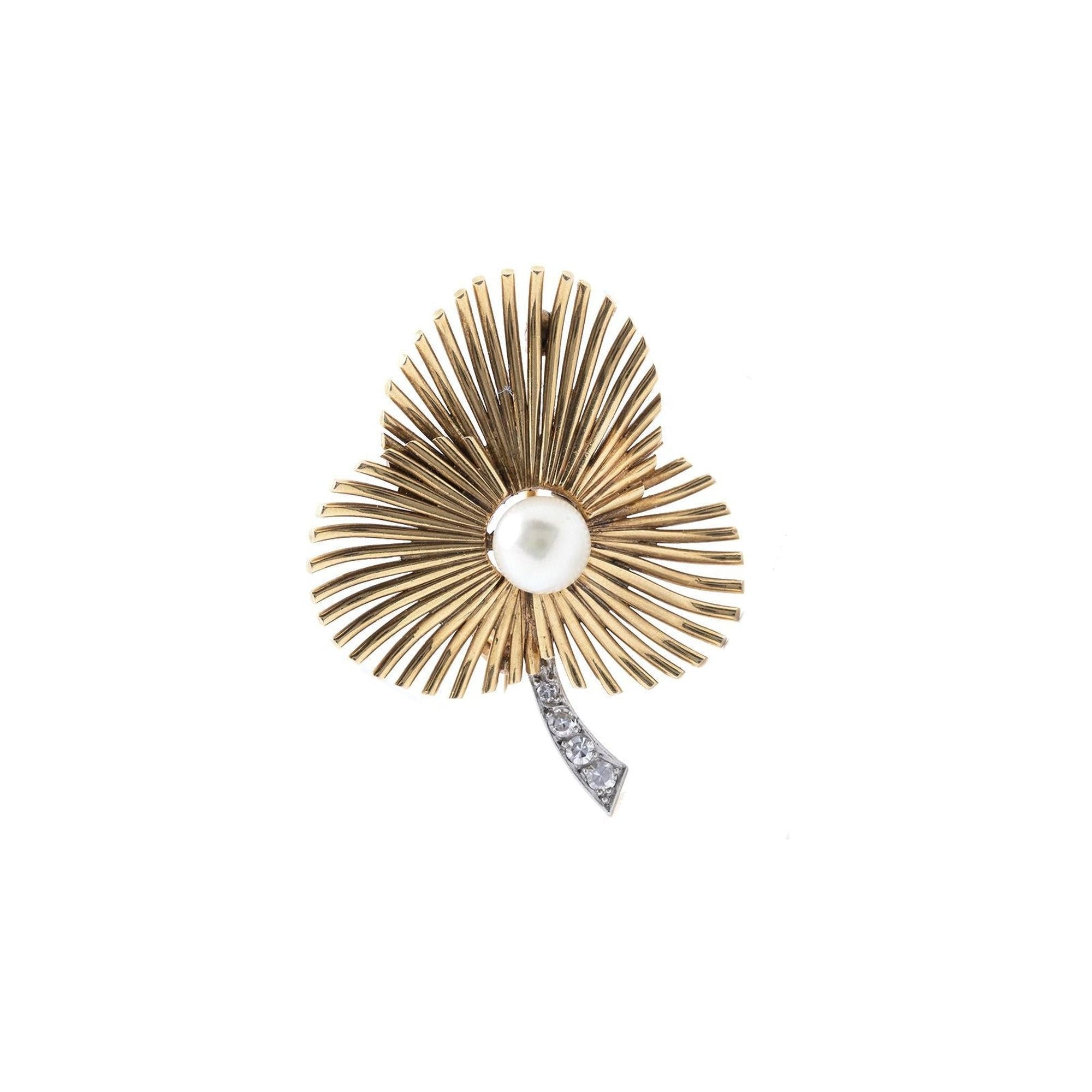 Pearl & Diamond Brooch