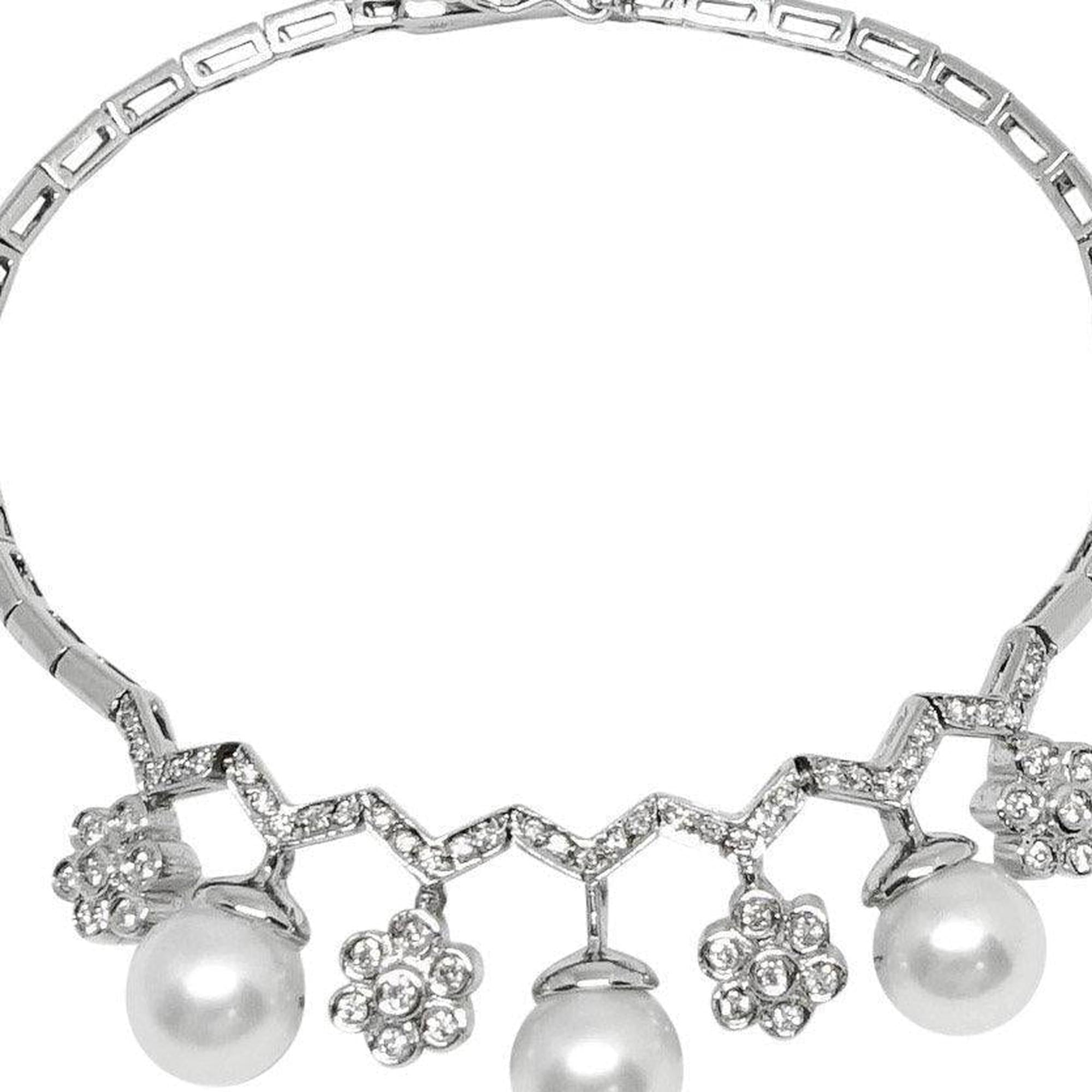 Pearl and Diamond Bracelet