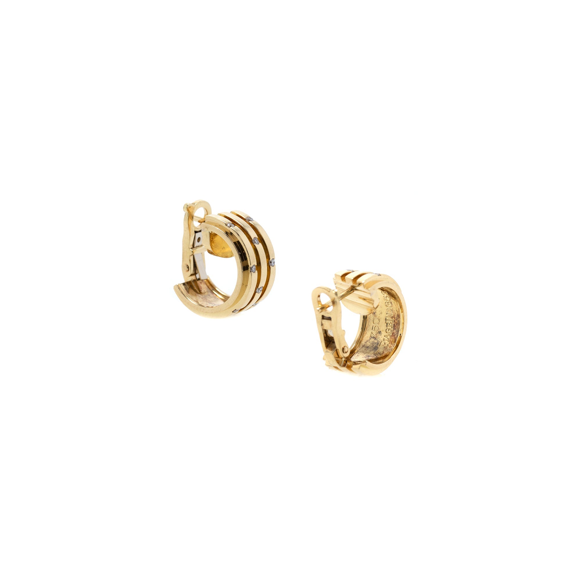 Piaget 18k Gold Possession Diamond Hoop Earrings