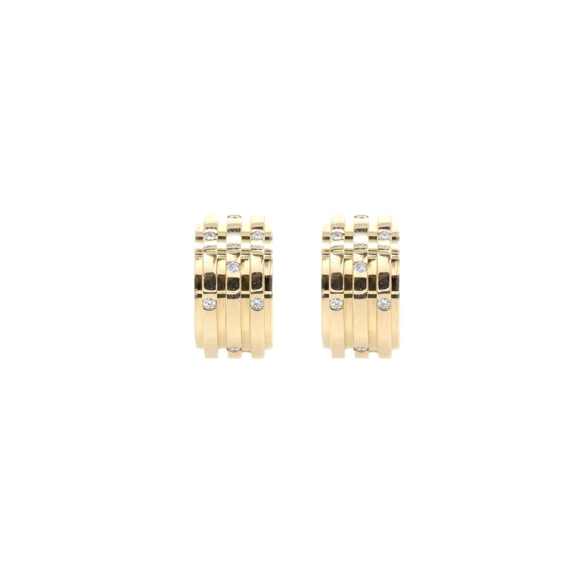 Piaget 18k Gold Possession Diamond Hoop Earrings