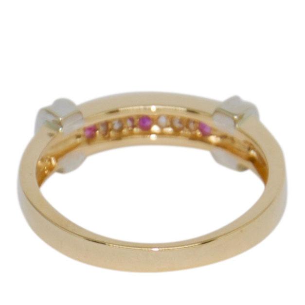 Pink Sapphire & Diamond Band Ring