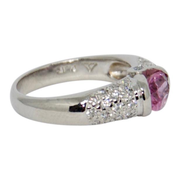 Pink Sapphire and Diamond Cocktail Ring