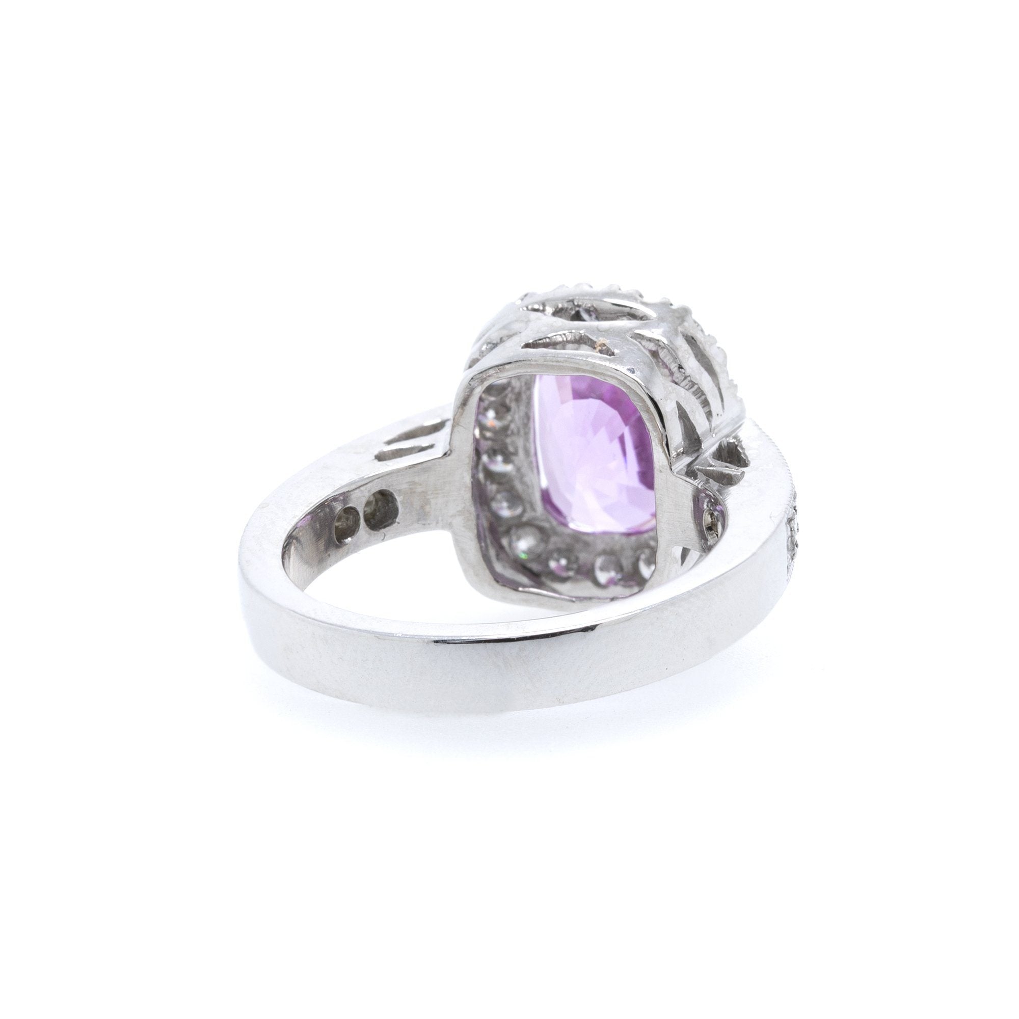 Pink Sapphire and Diamond Cocktail Ring