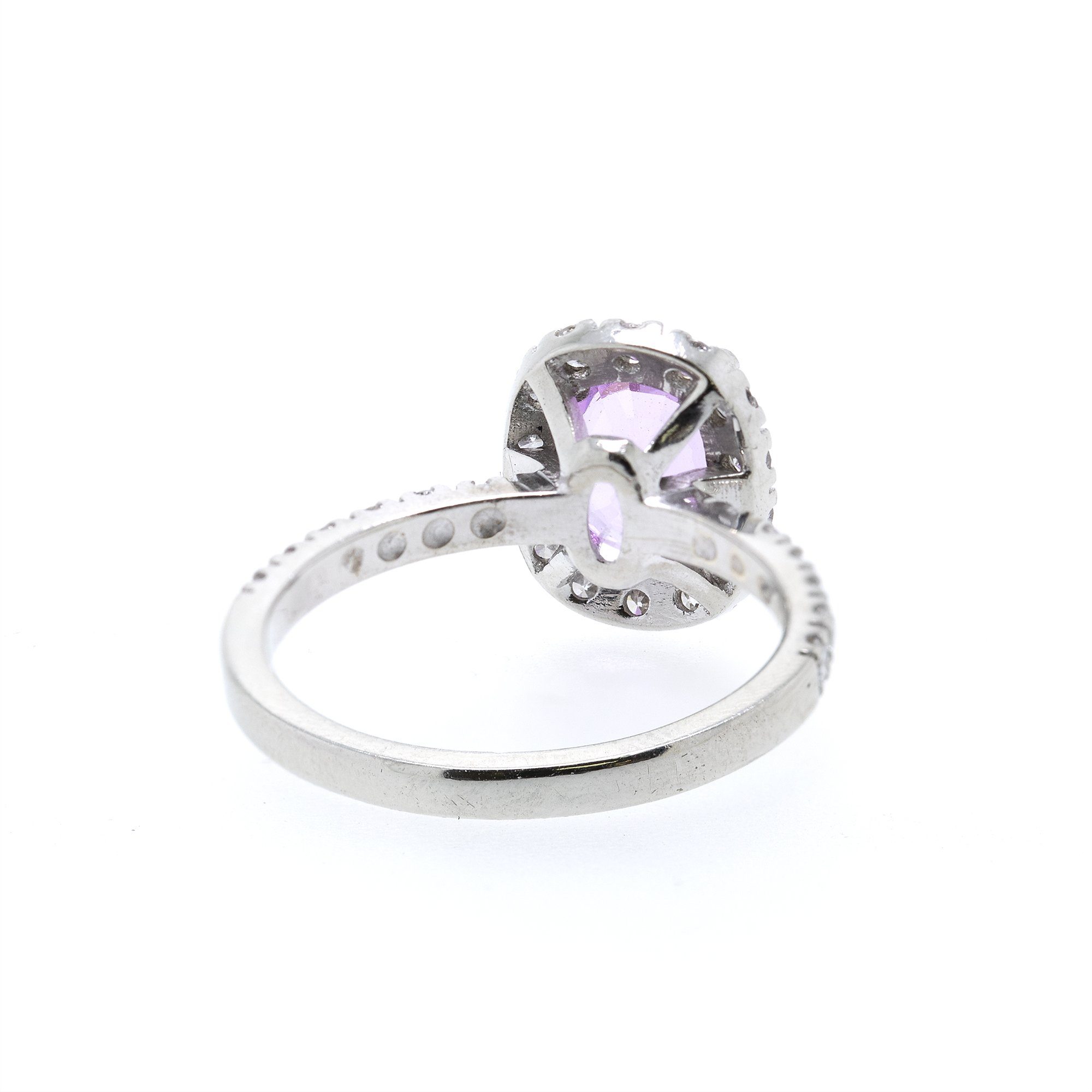 Pink Sapphire and Diamond Cocktail Ring