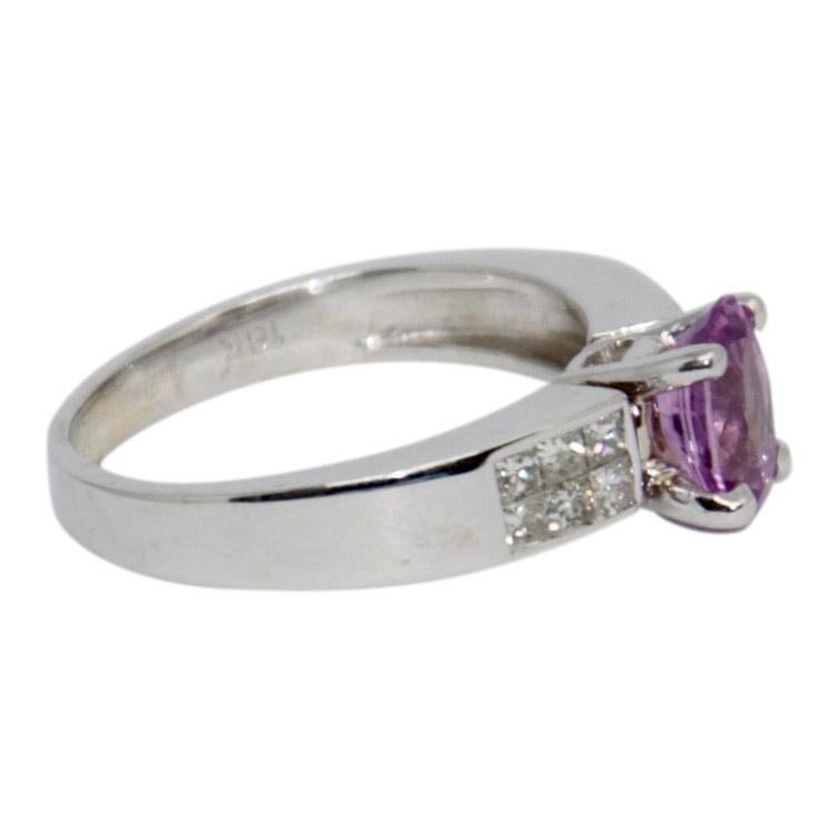 Pink Sapphire and Diamond Cocktail Ring