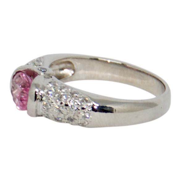 Pink Sapphire and Diamond Cocktail Ring
