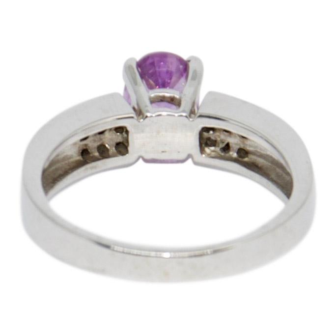 Pink Sapphire and Diamond Cocktail Ring
