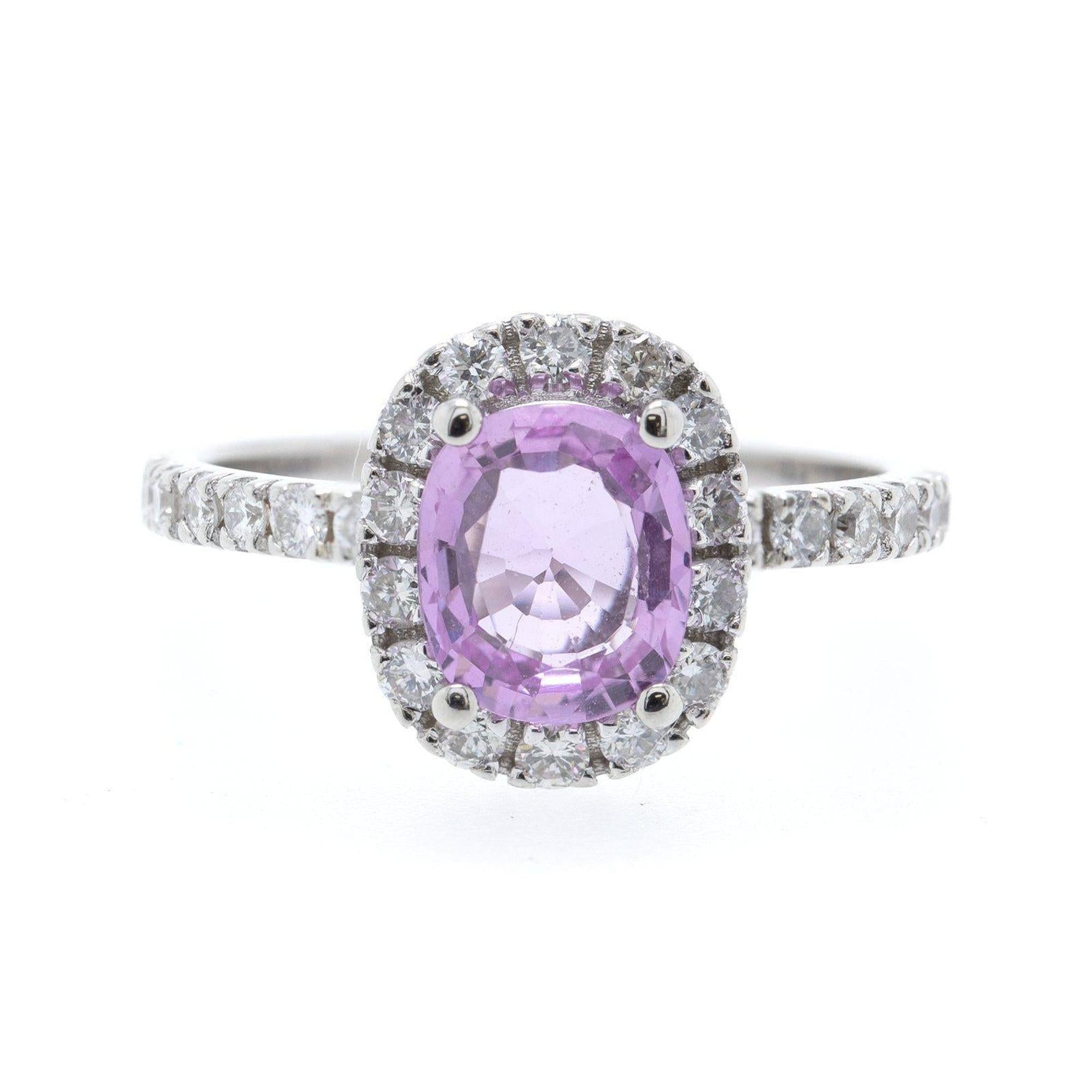 Pink Sapphire and Diamond Cocktail Ring