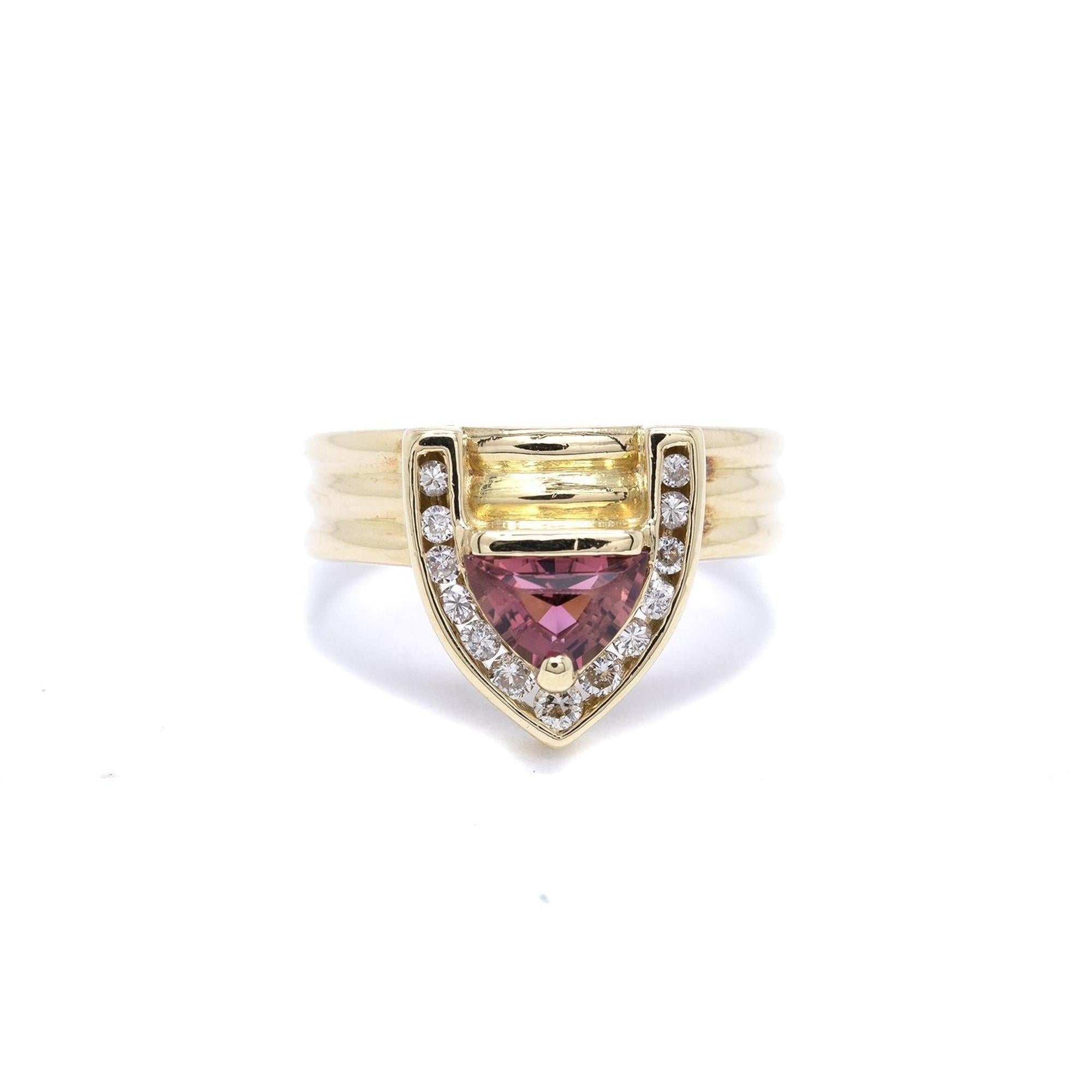 Pink Tourmaline and Diamond Cocktail Ring