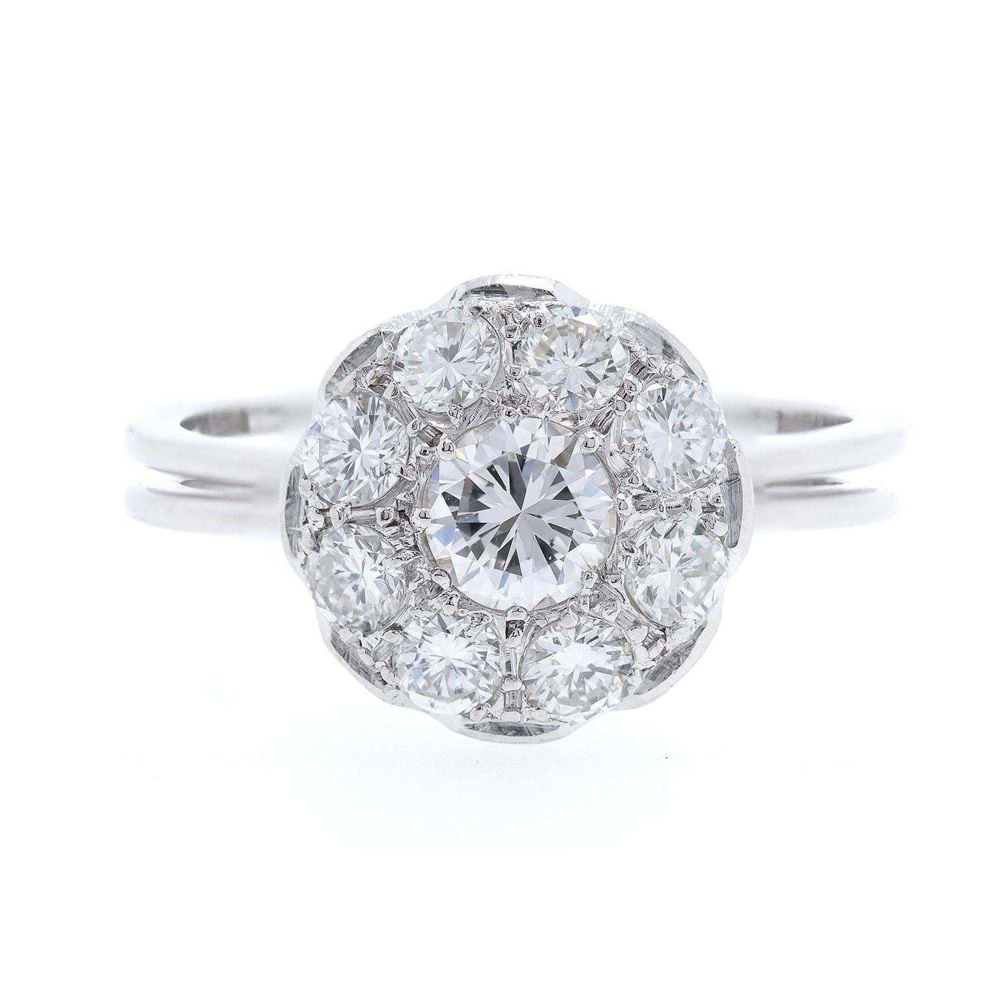 Platinum & Diamond Cluster Ring