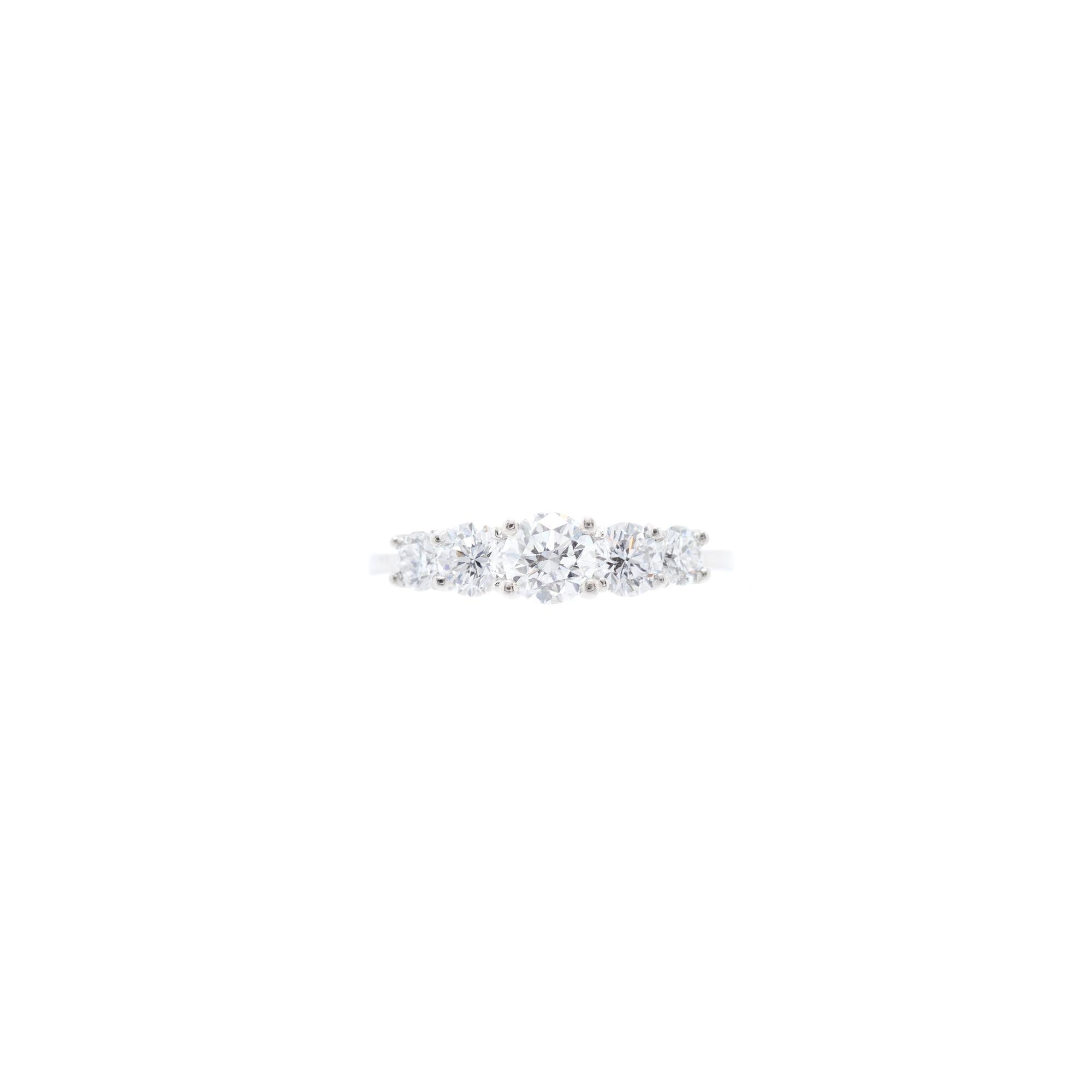 Platinum Five Stone Diamond Ring
