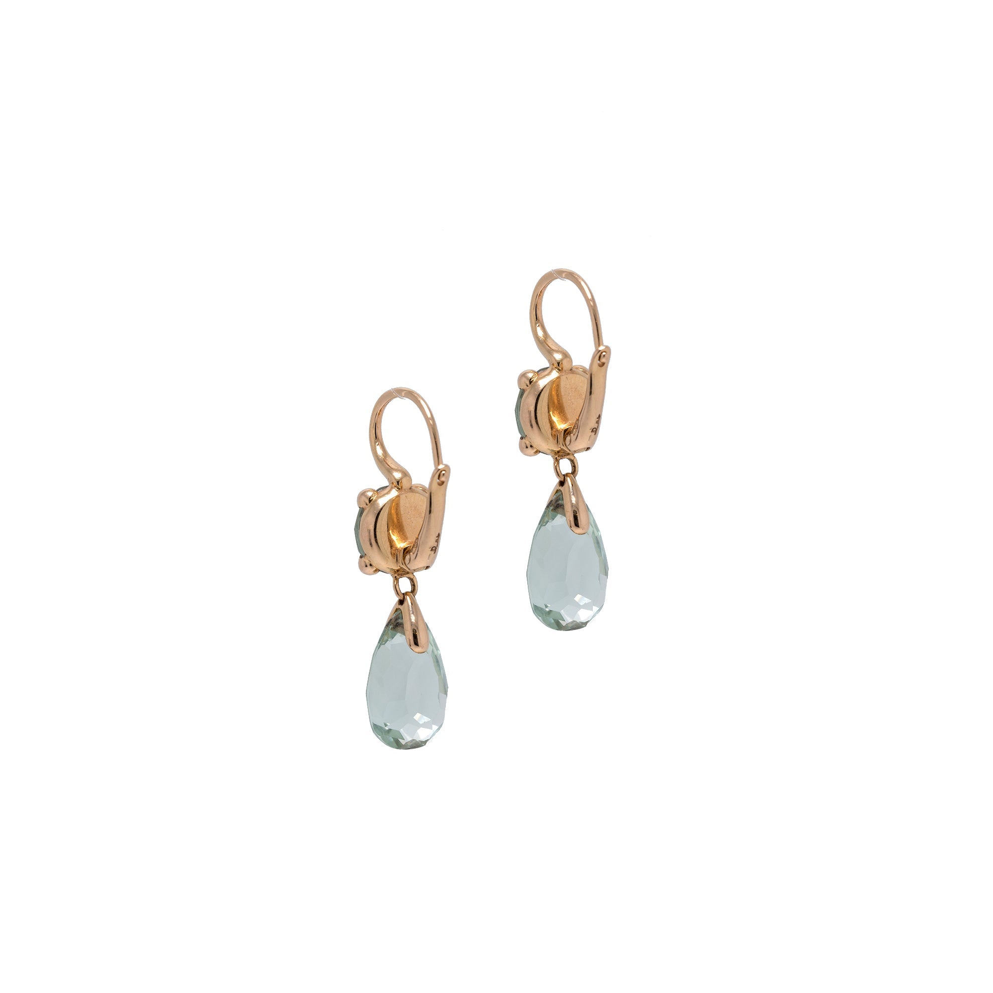 Pomellato 18k Gold Prasiolite Narciso Drop Earrings