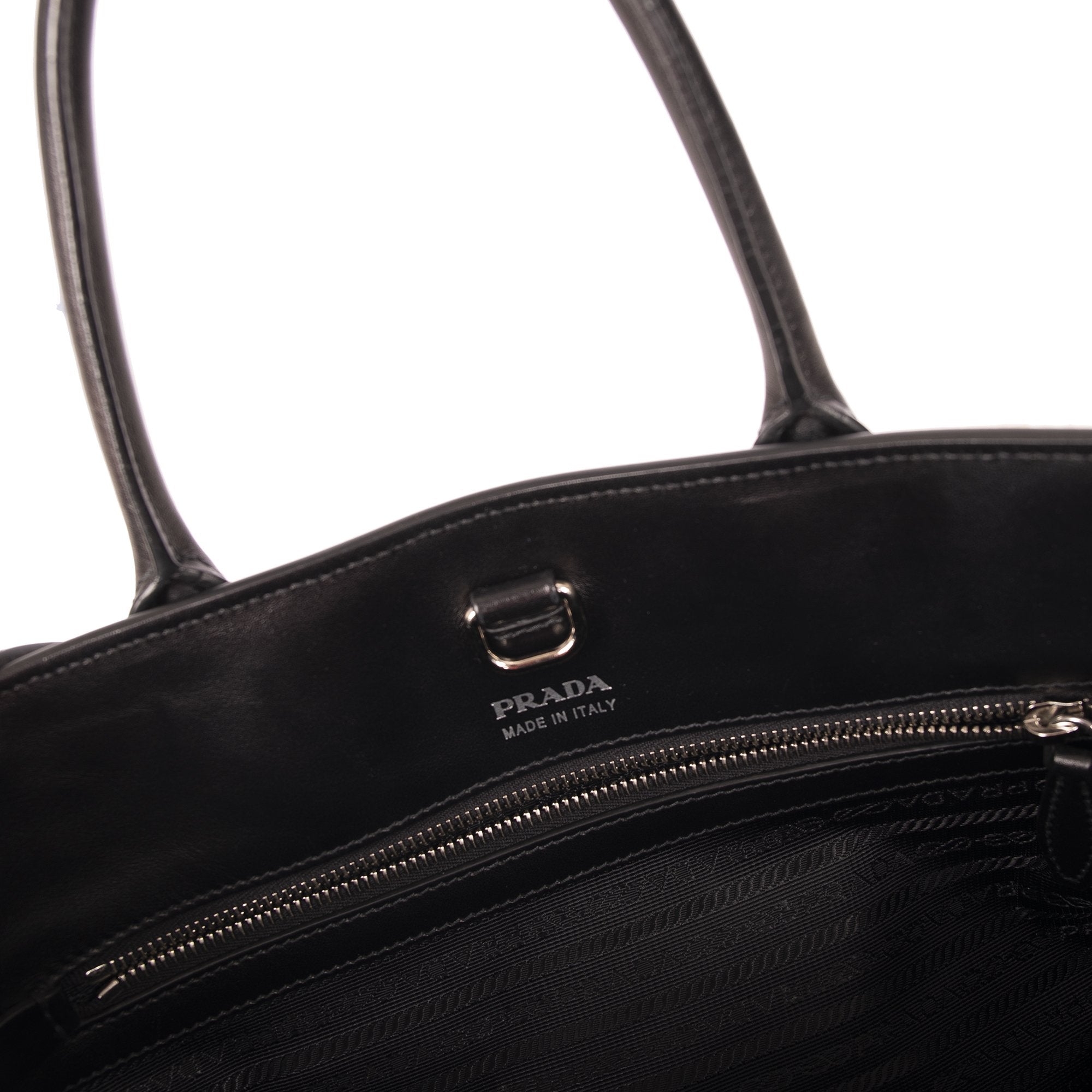 Prada Black City Calf Leather Square Tote Bag – OLIVER'S