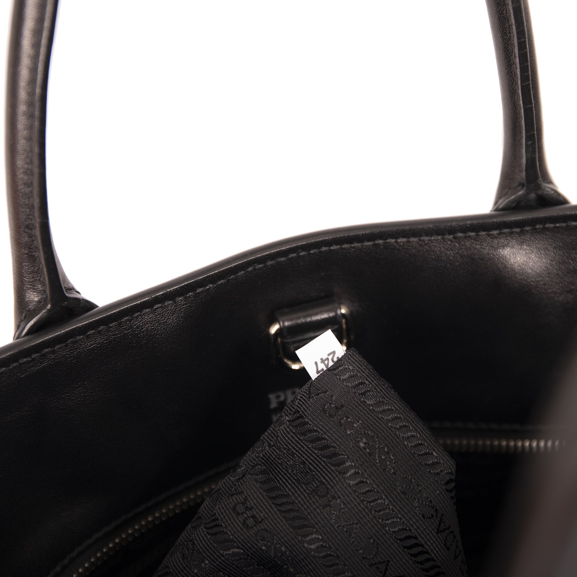 Prada Black City Calf Leather Square Tote Bag – OLIVER'S