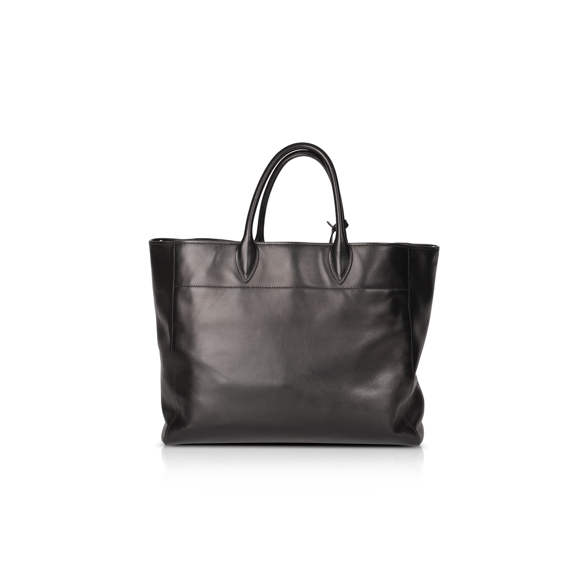 Prada Black City Calf Leather Square Tote Bag – OLIVER'S