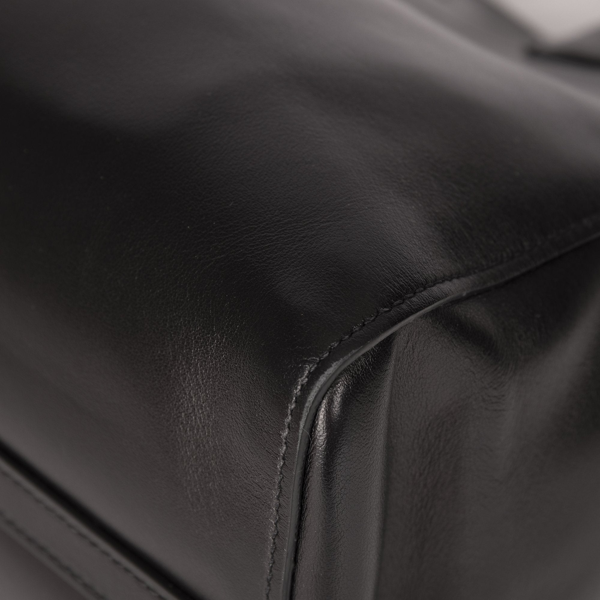 Prada Black City Calf Leather Square Tote Bag – OLIVER'S
