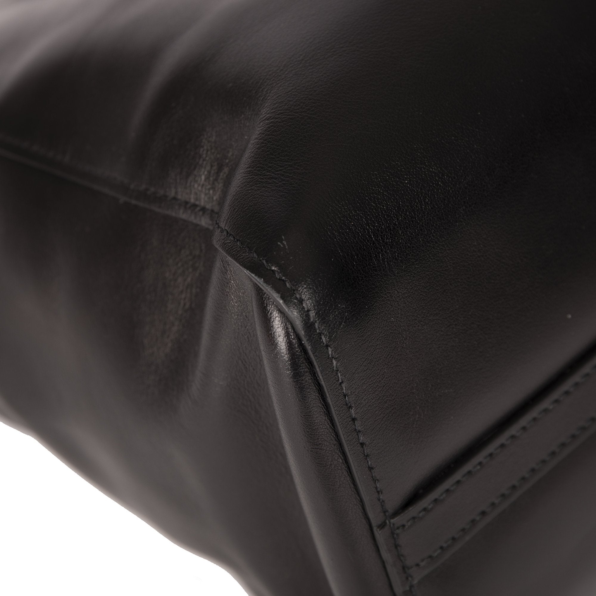 Prada Black City Calf Leather Square Tote Bag – OLIVER'S