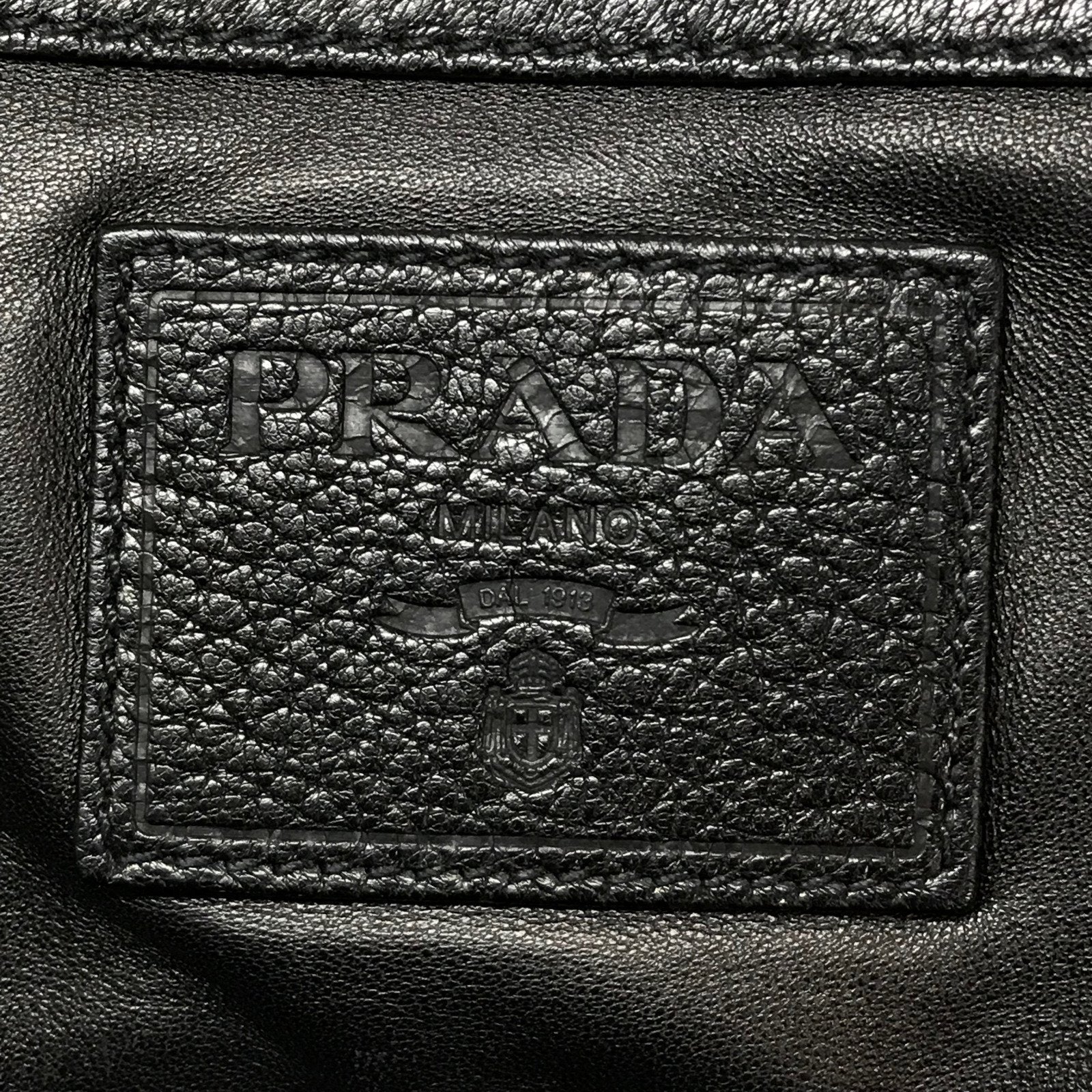 Prada Black Deer Skin Shopping Tote