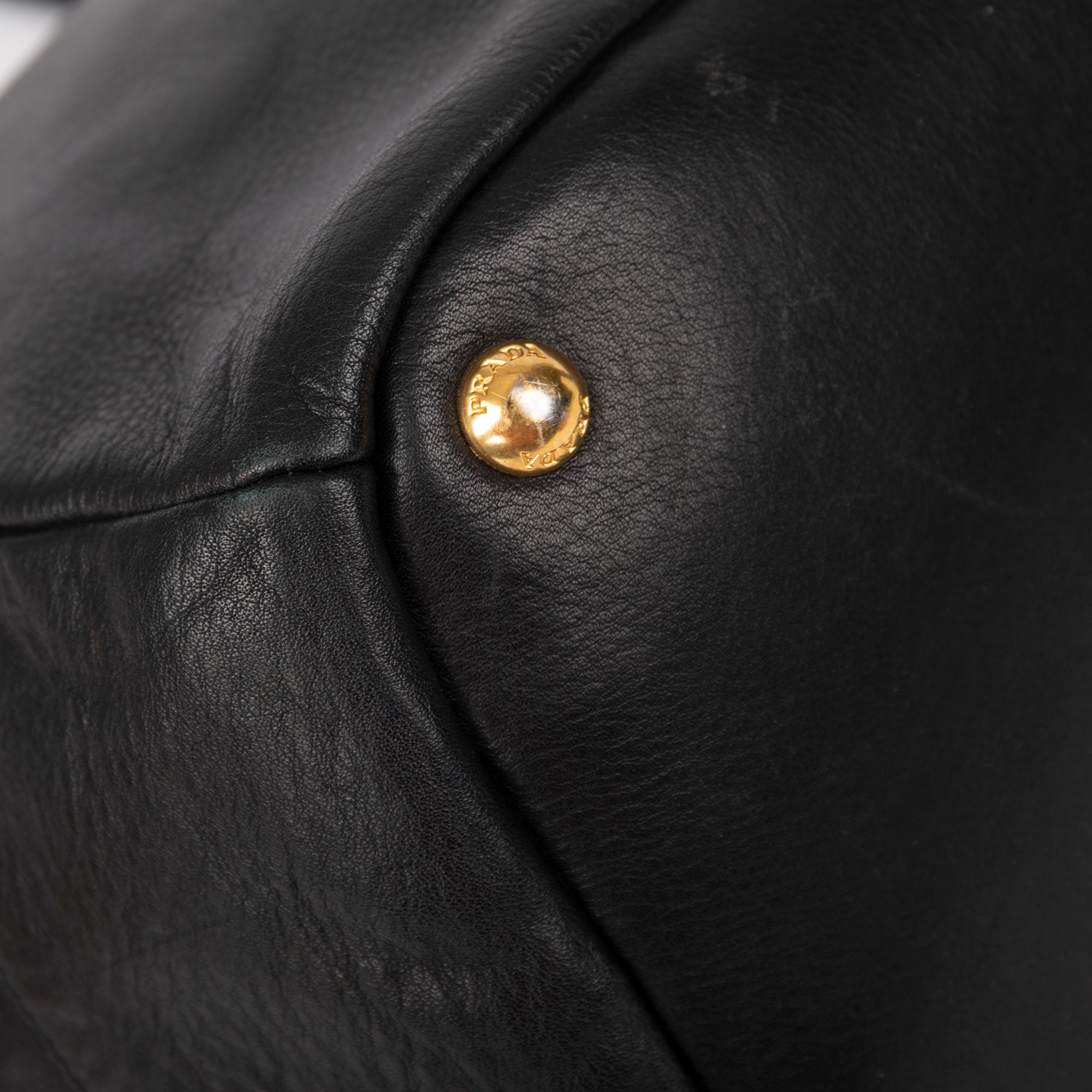 Prada Black Leather Hobo w/ Box