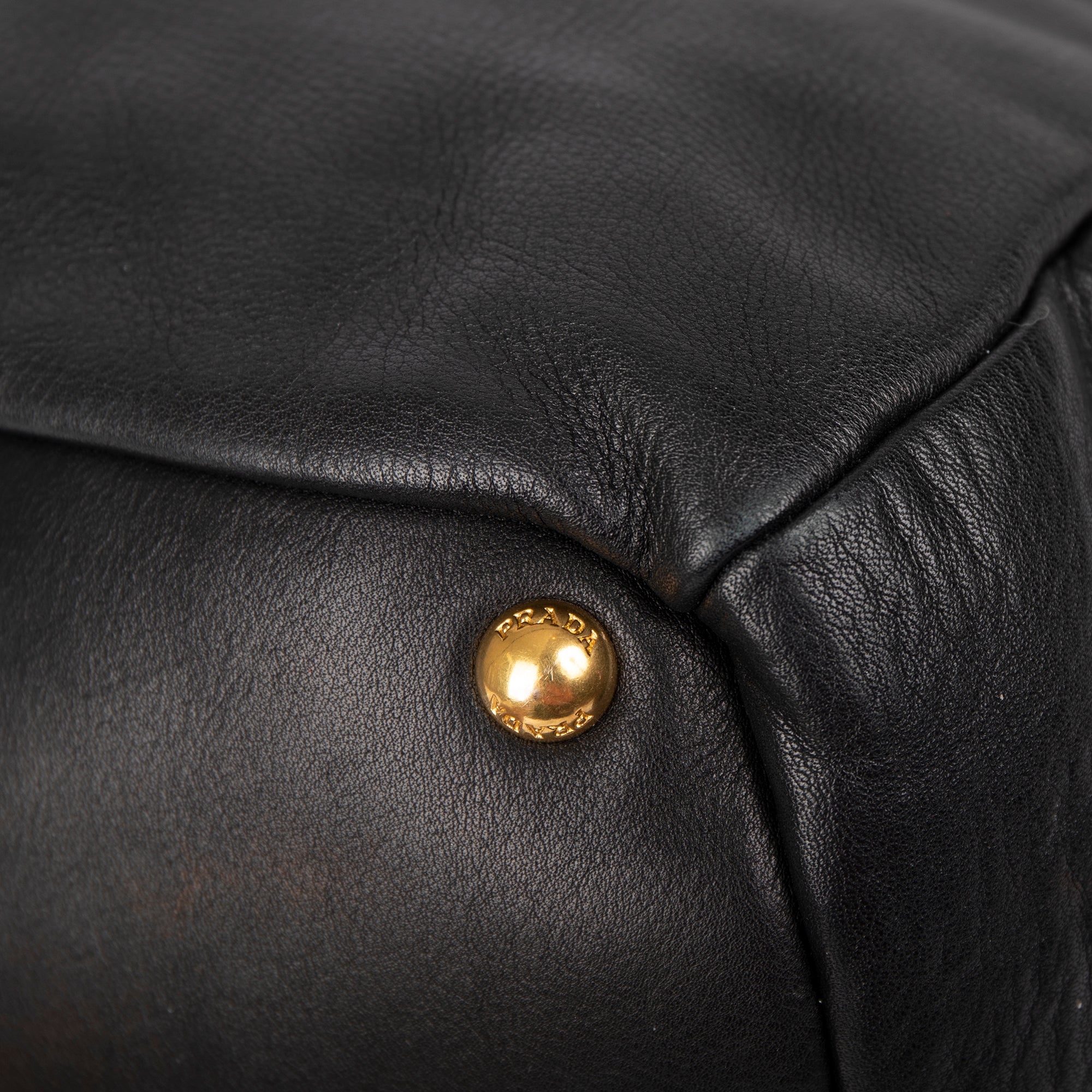 Prada Black Leather Hobo w/ Box