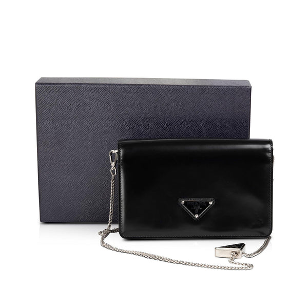 バッグ 1999 prada leather shoulder bag black Prada-Black-Spazzolato-Leather