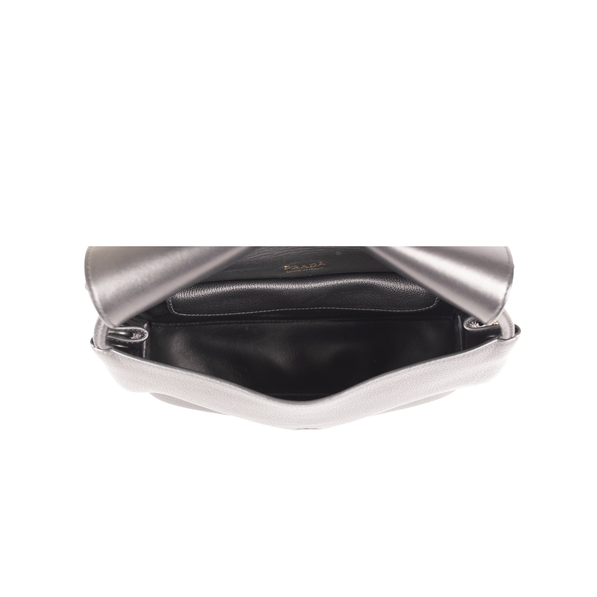 Prada Black Vitello Daino Shoulder Bag w/ Strap