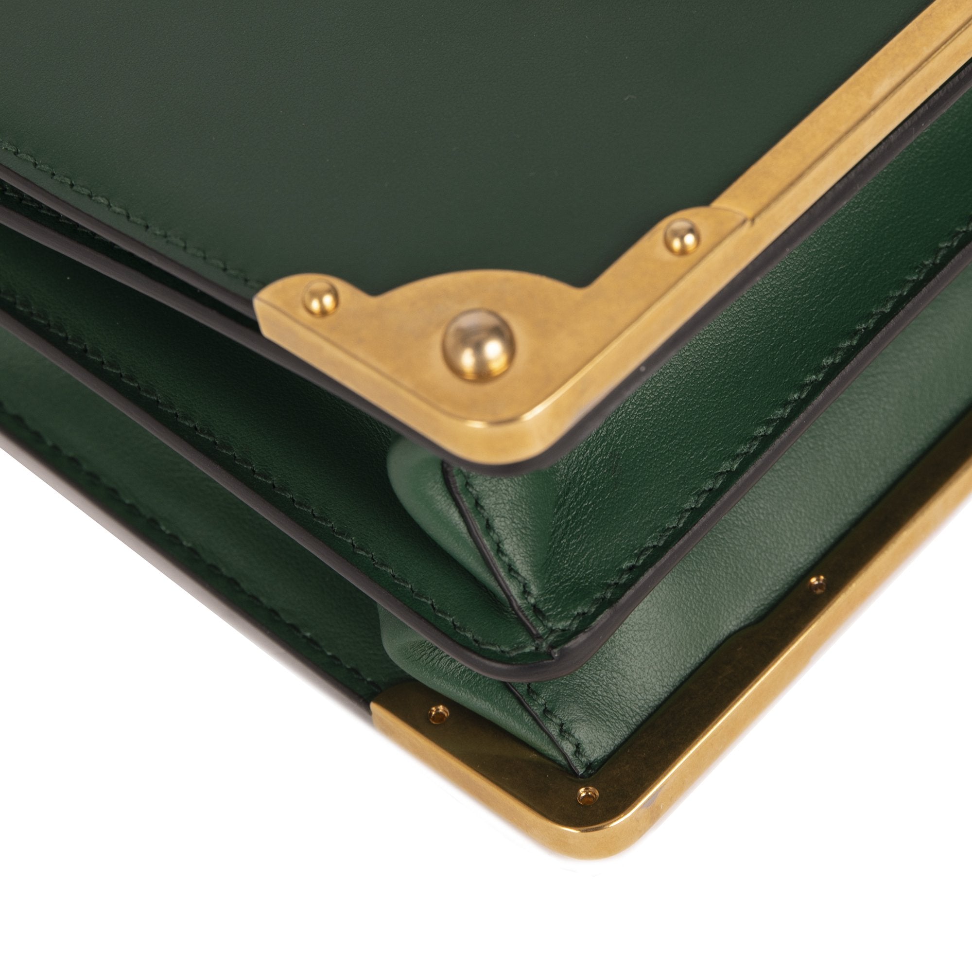 Prada Cahier Leather Shoulder Bag