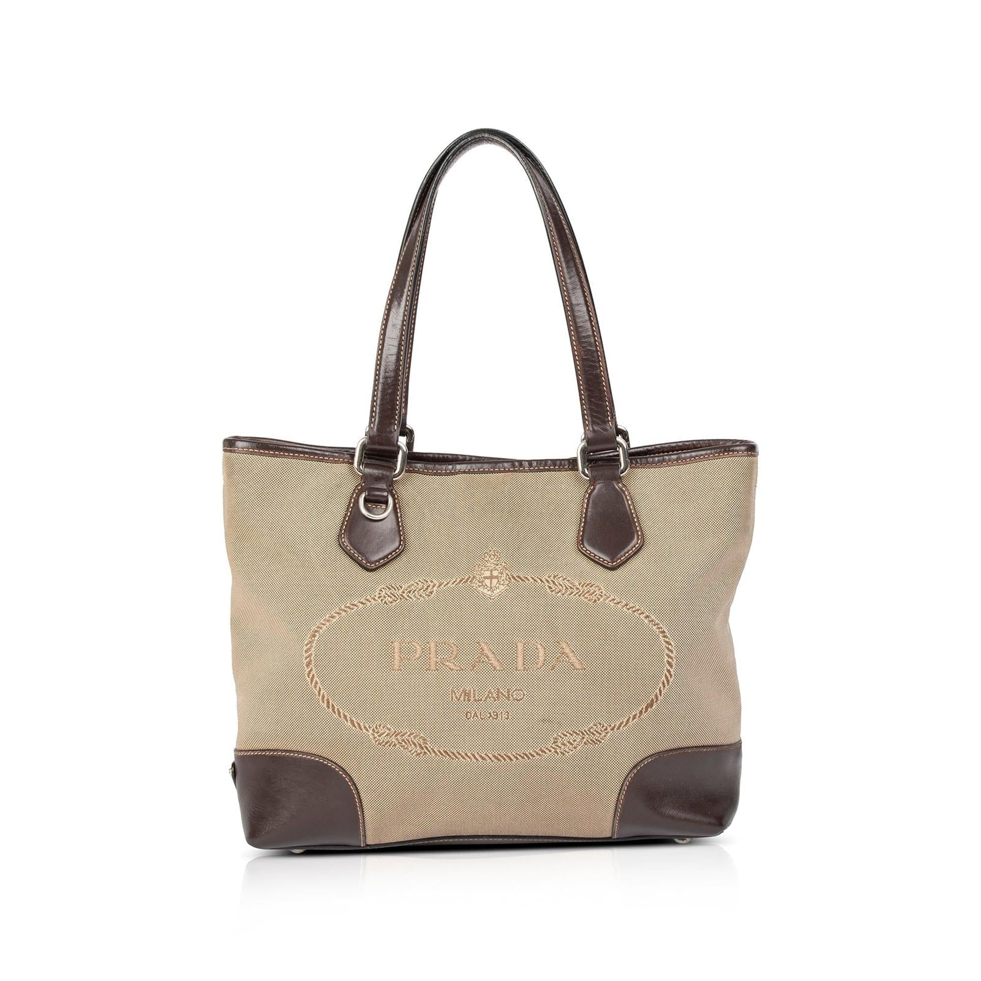 Prada Canapa Logo Tote