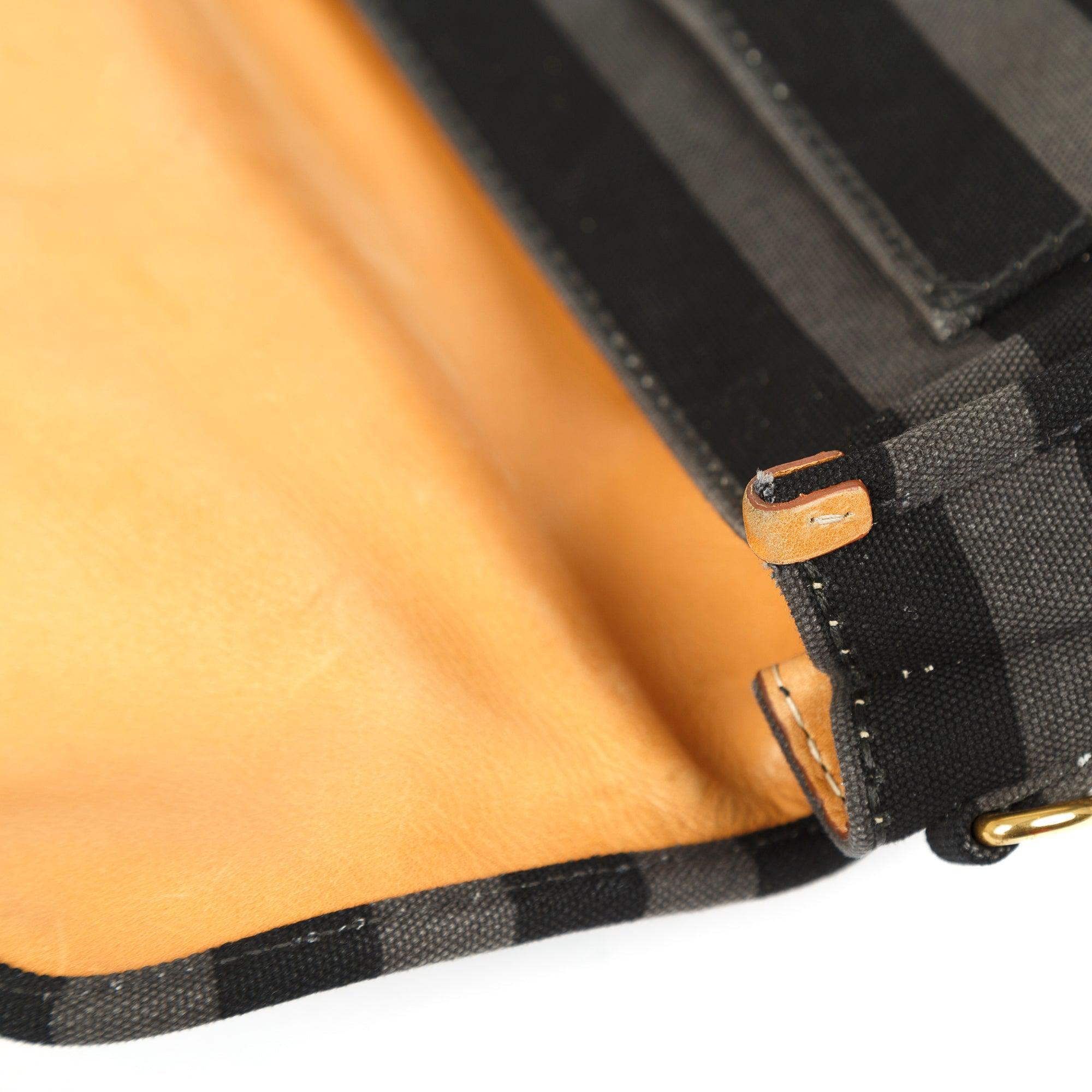 Prada Canapa Stripe Messenger Bag w/ Strap