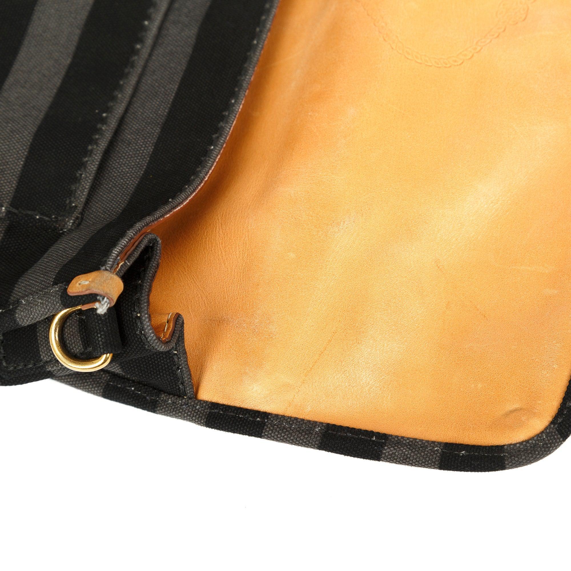 Prada Canapa Stripe Messenger Bag w/ Strap