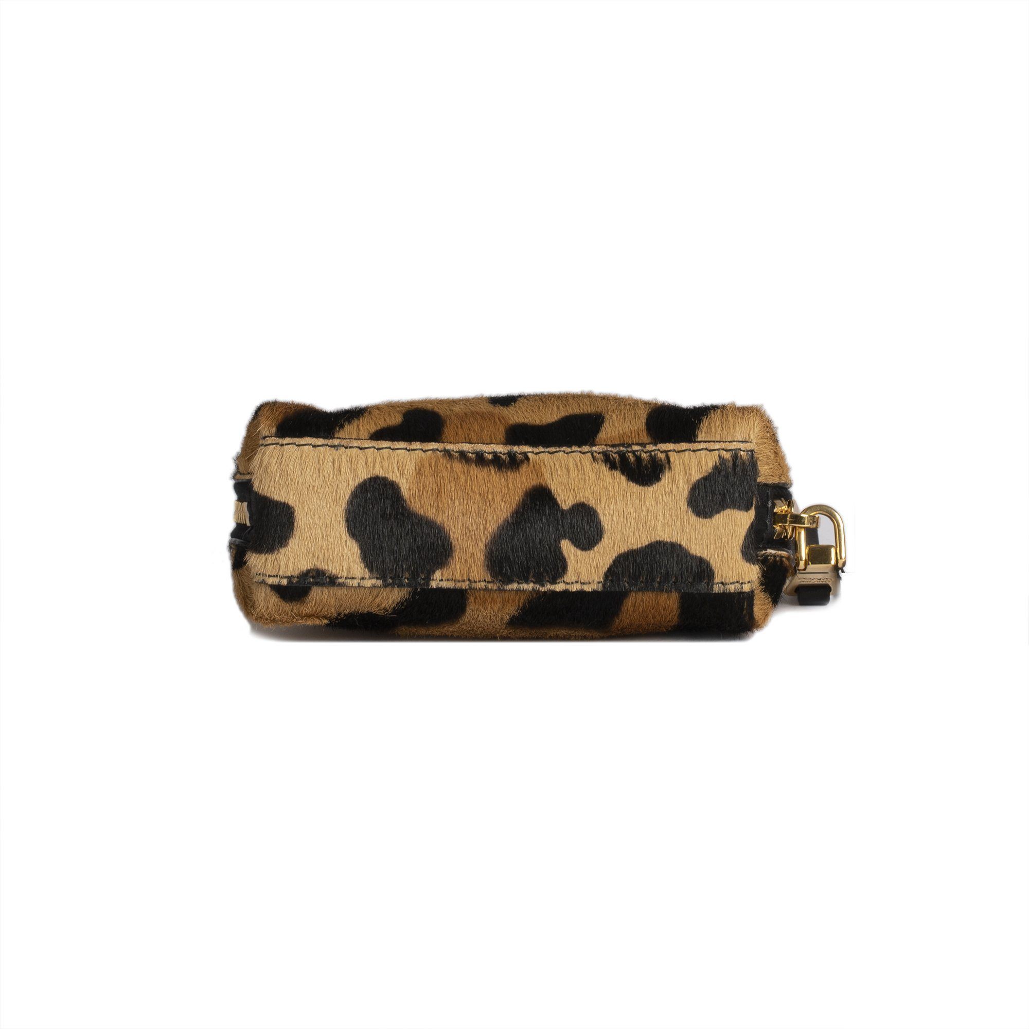 Prada Cavallino Stamp Leopard Print Coin Case