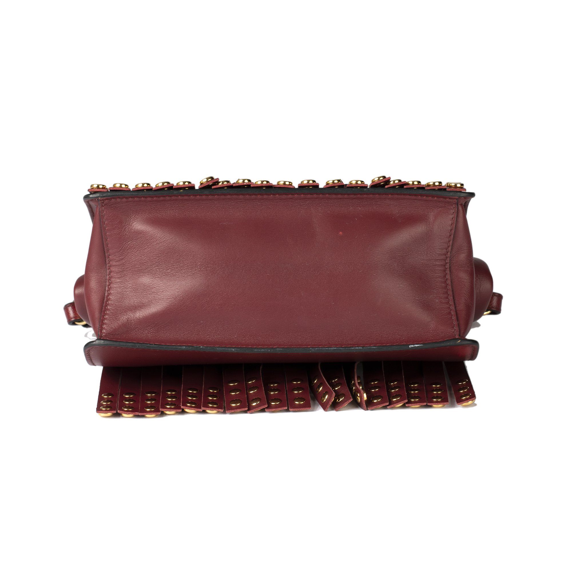 Prada Cerise Saffiano Lux Studded Idol Shoulder Bag