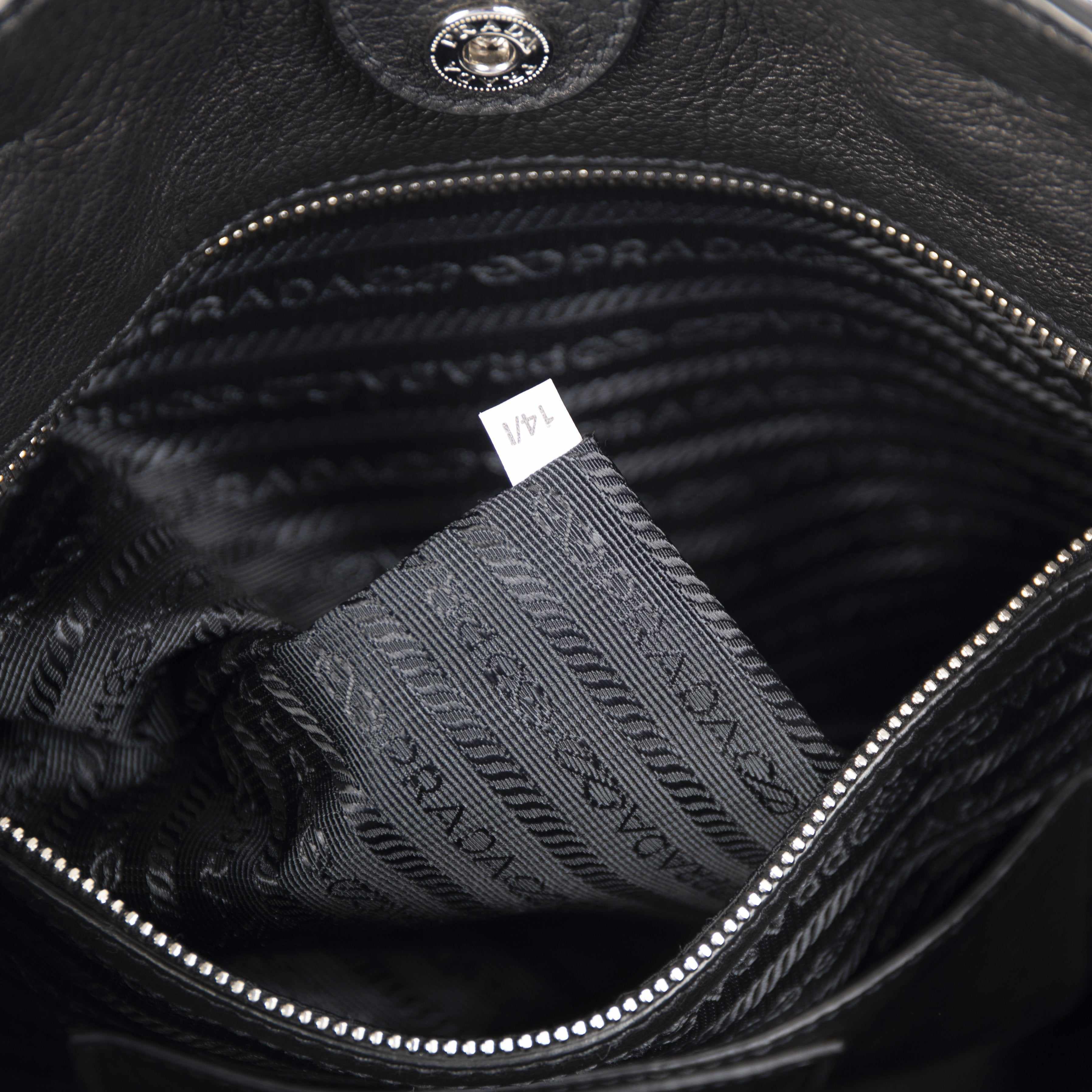 Prada Cervo Leather Shopping Tote