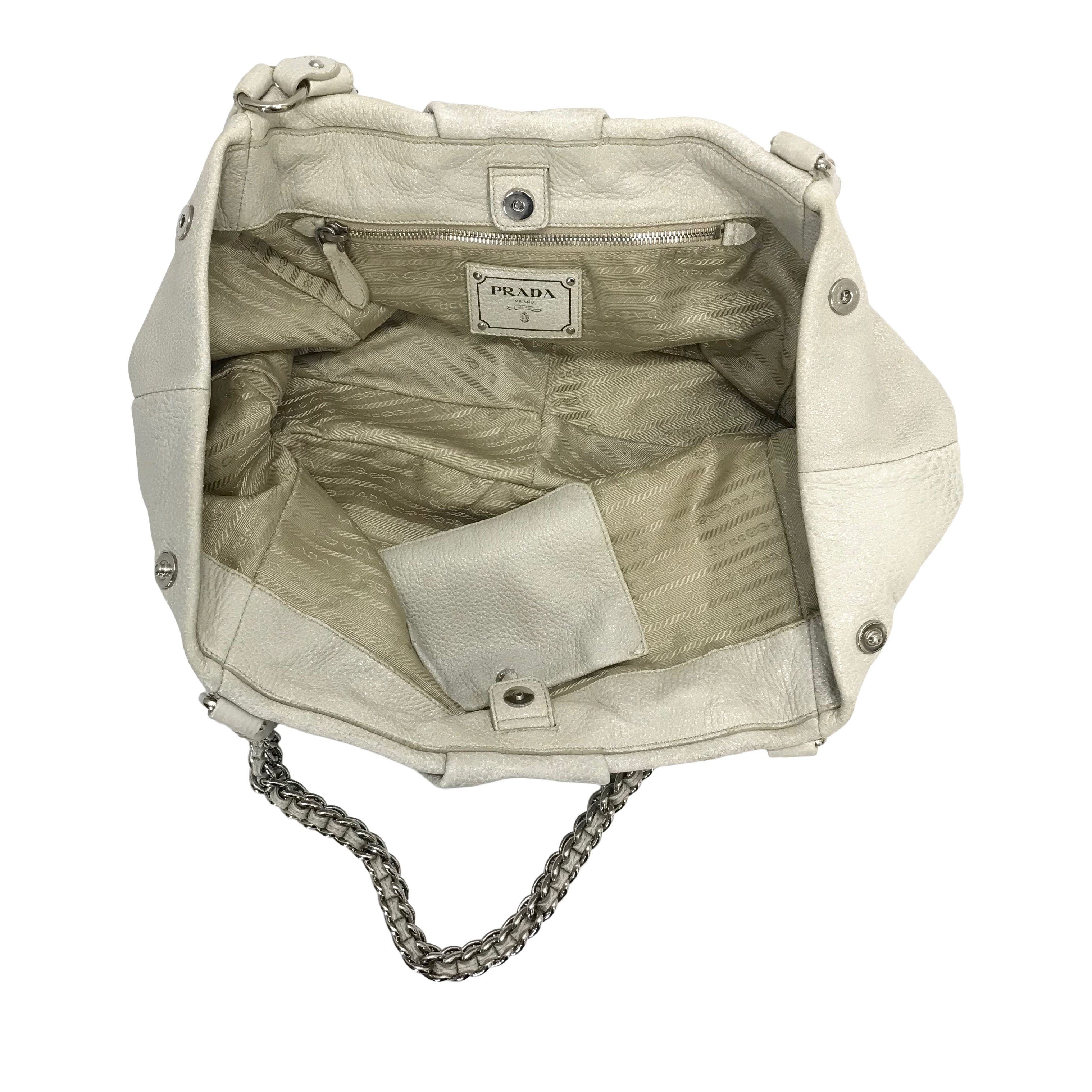 Prada Cervo Lux Chain Hobo