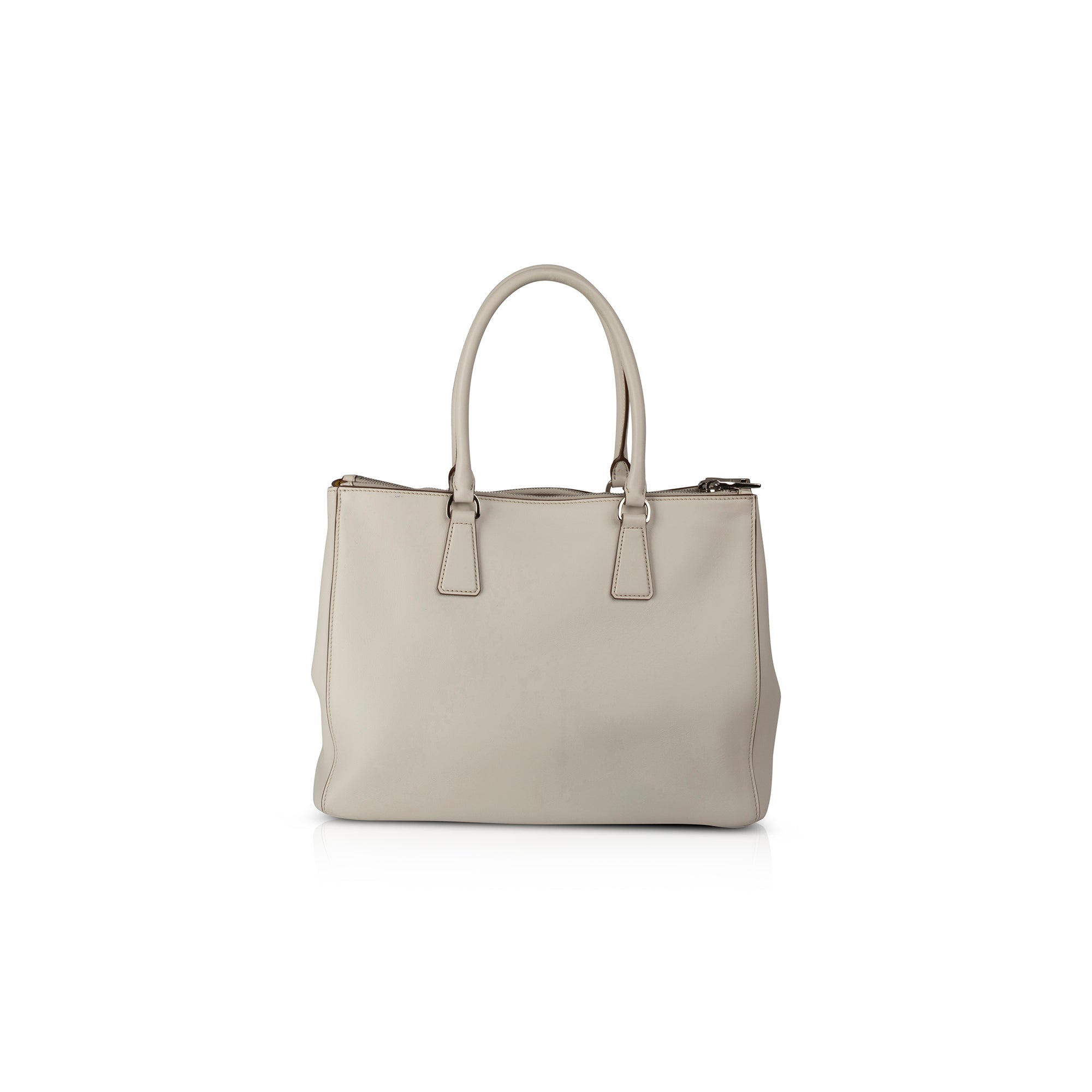 Prada City Calf Double Zip Galleria Tote