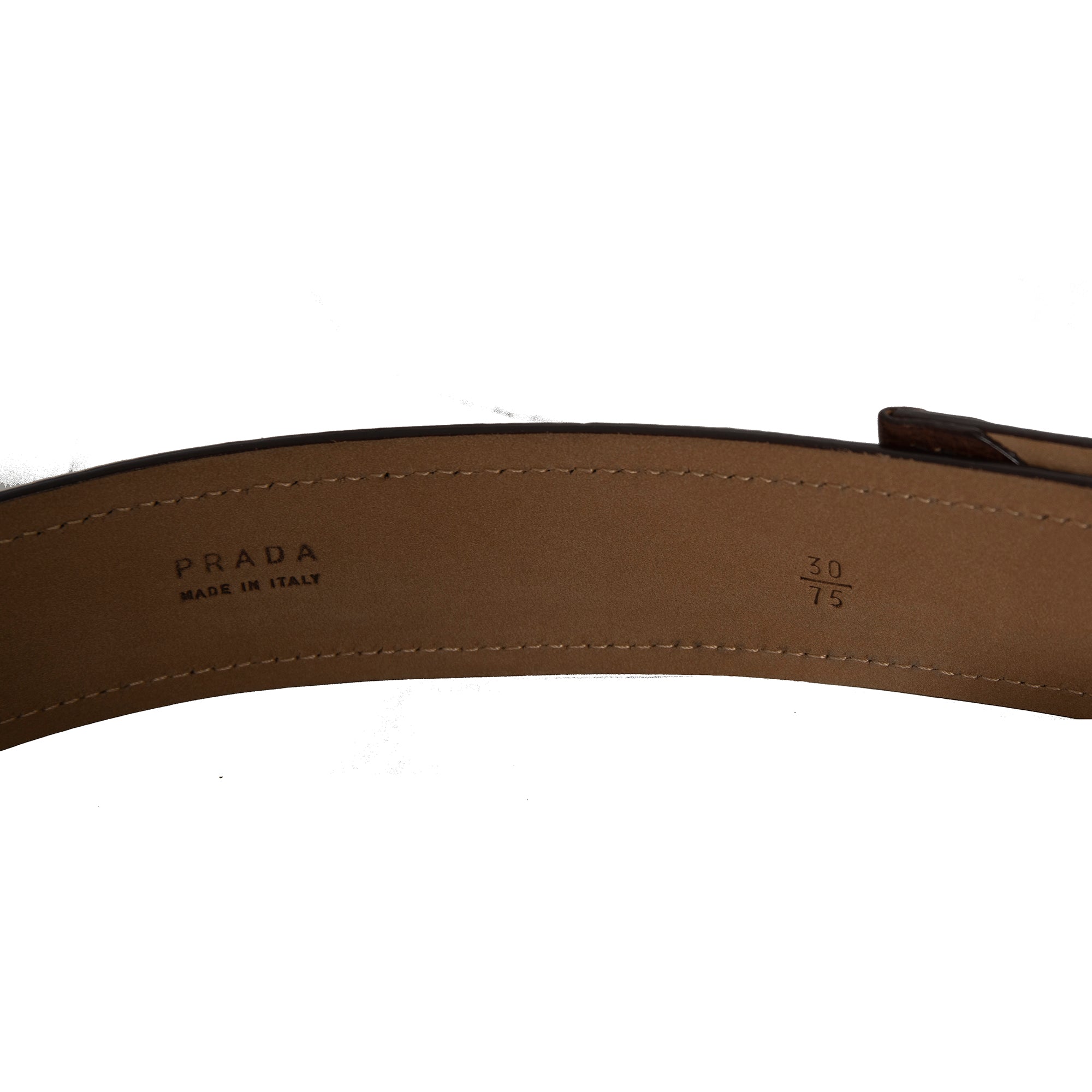 Prada Daino Deerskin Leather Belt