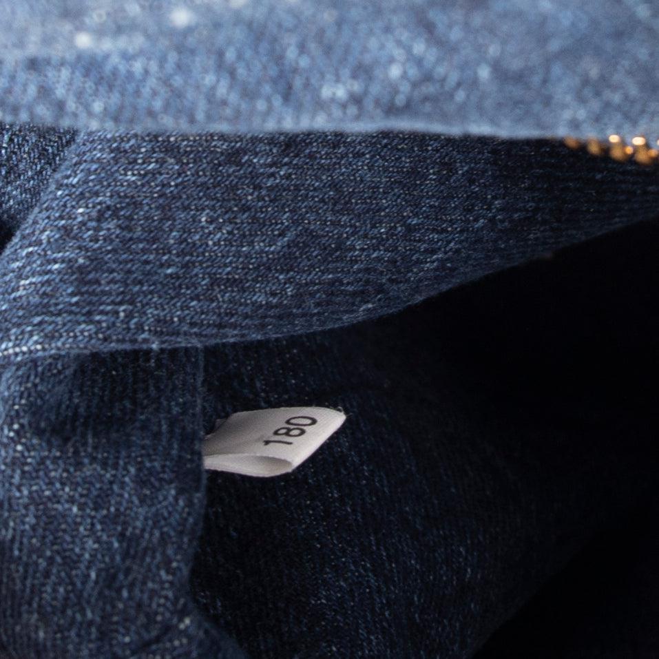 Prada Large Denim Canapa Logo Tote w/ Strap