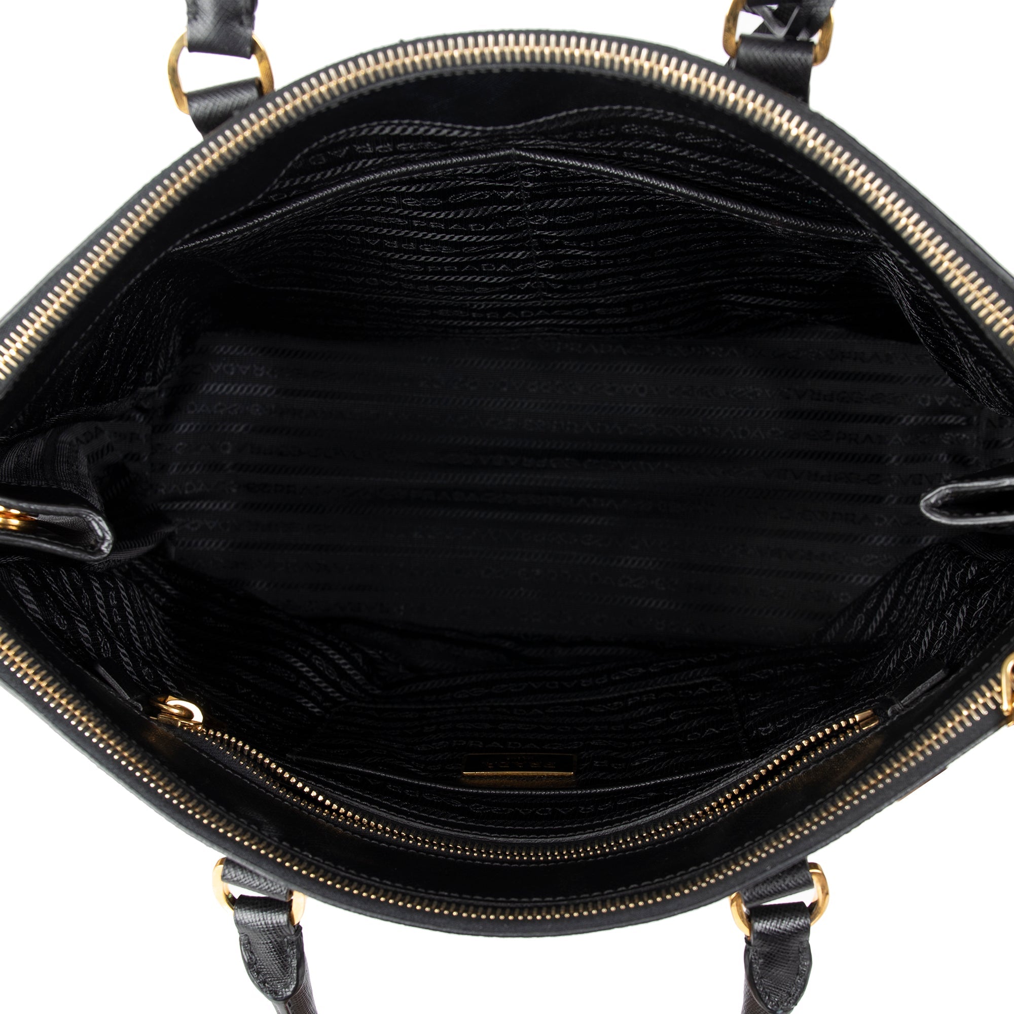 Prada Large Saffiano Lux Galleria Double Zip Tote