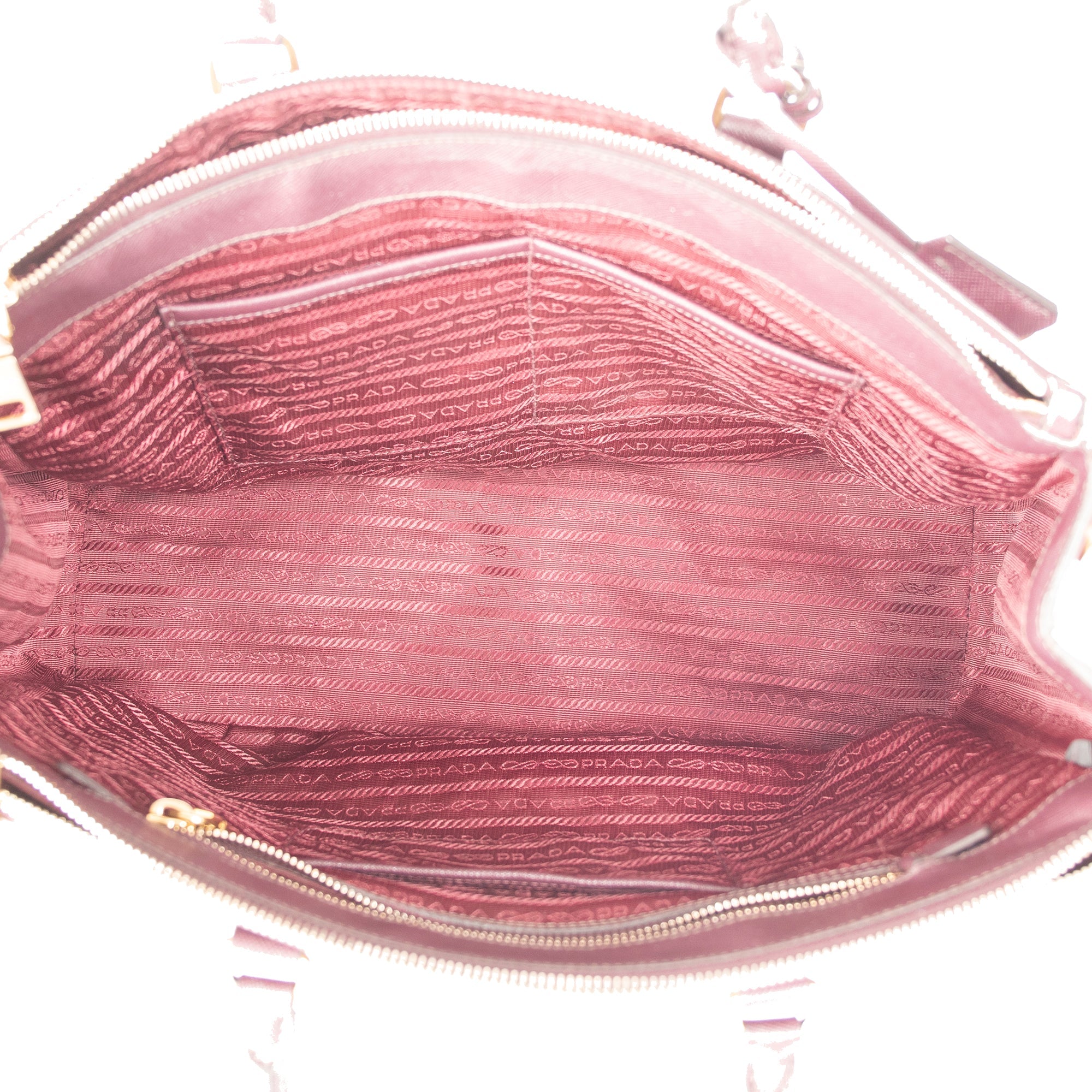 Prada Large Saffiano Lux Galleria Double Zip Tote