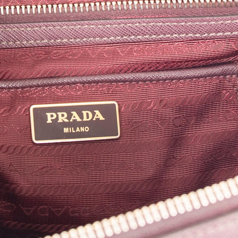 Prada Large Saffiano Lux Galleria Double Zip Tote