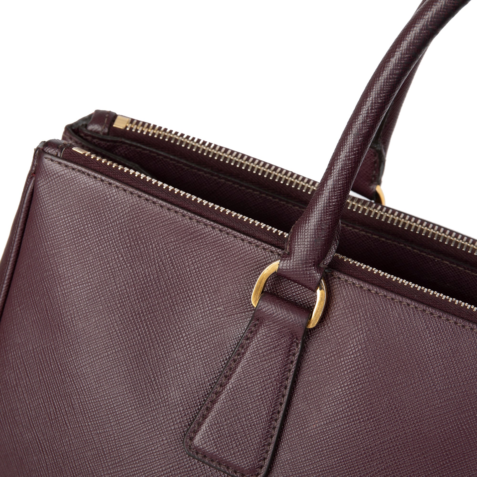 Prada Large Saffiano Lux Galleria Double Zip Tote
