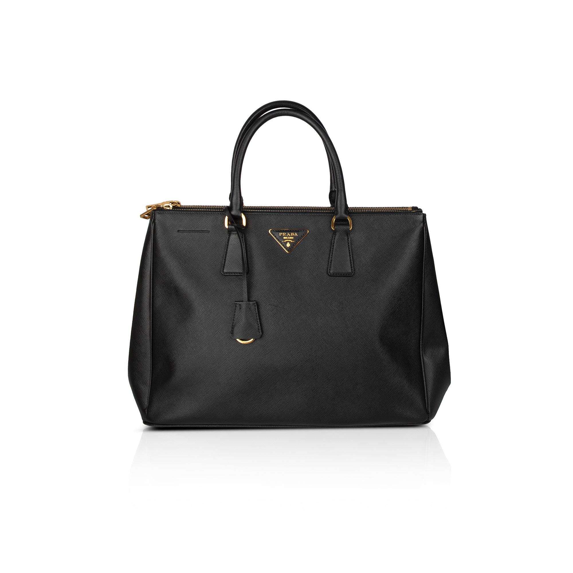 Prada Large Saffiano Lux Galleria Double Zip Tote