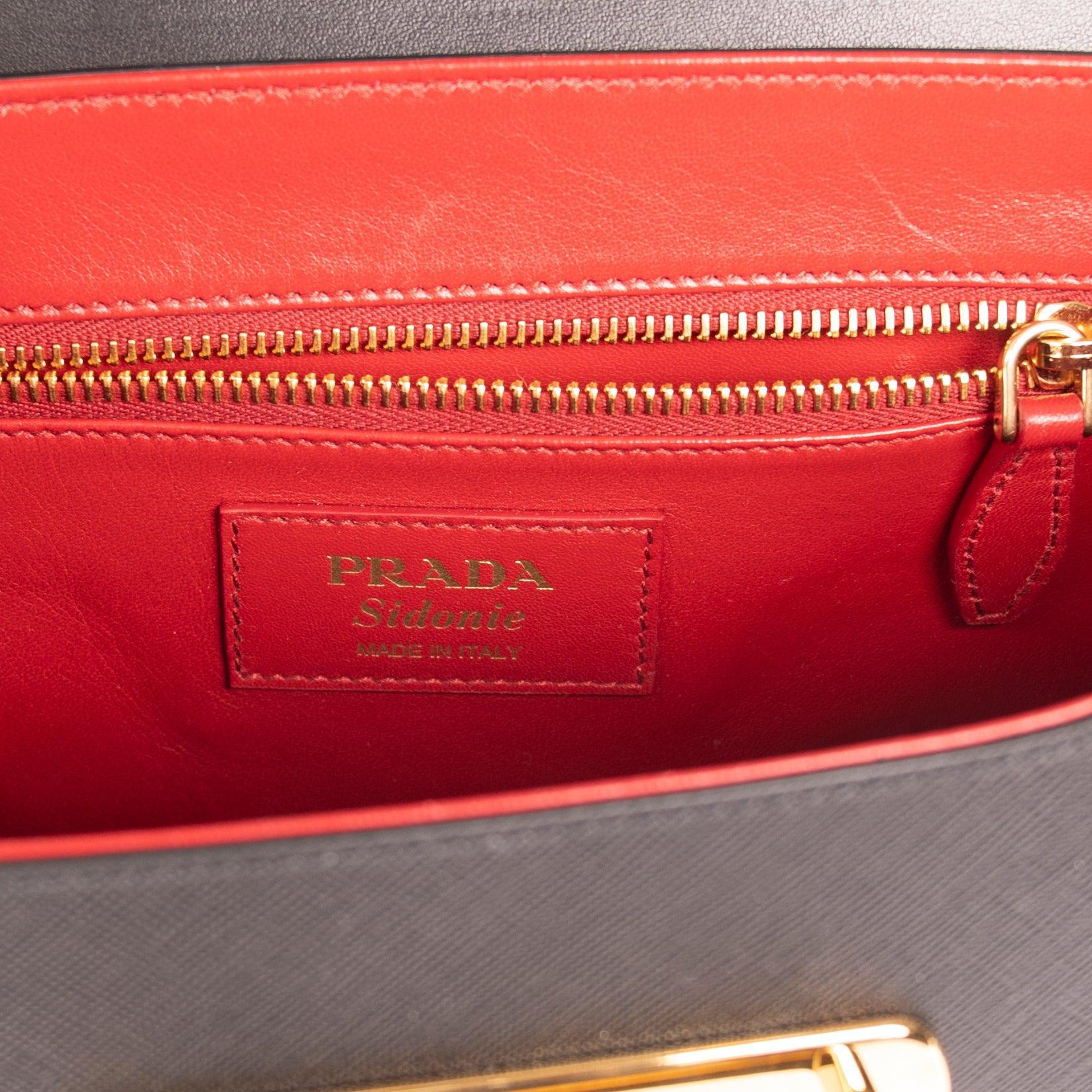 Prada Large Saffiano Lux Sidonie Top Handle Bag w/ Box & Authenticity Card