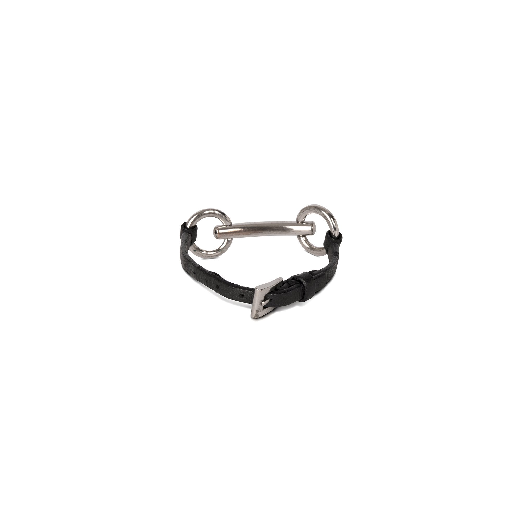 Prada Leather Buckle Wrap Bracelet