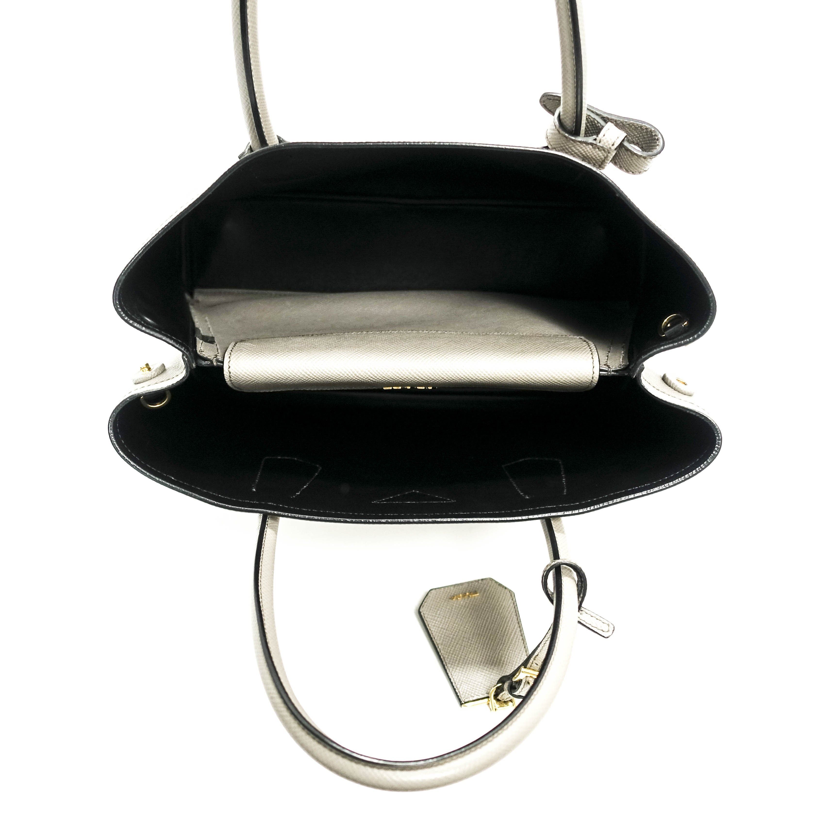 Prada Medium Saffiano Cuir Double Tote