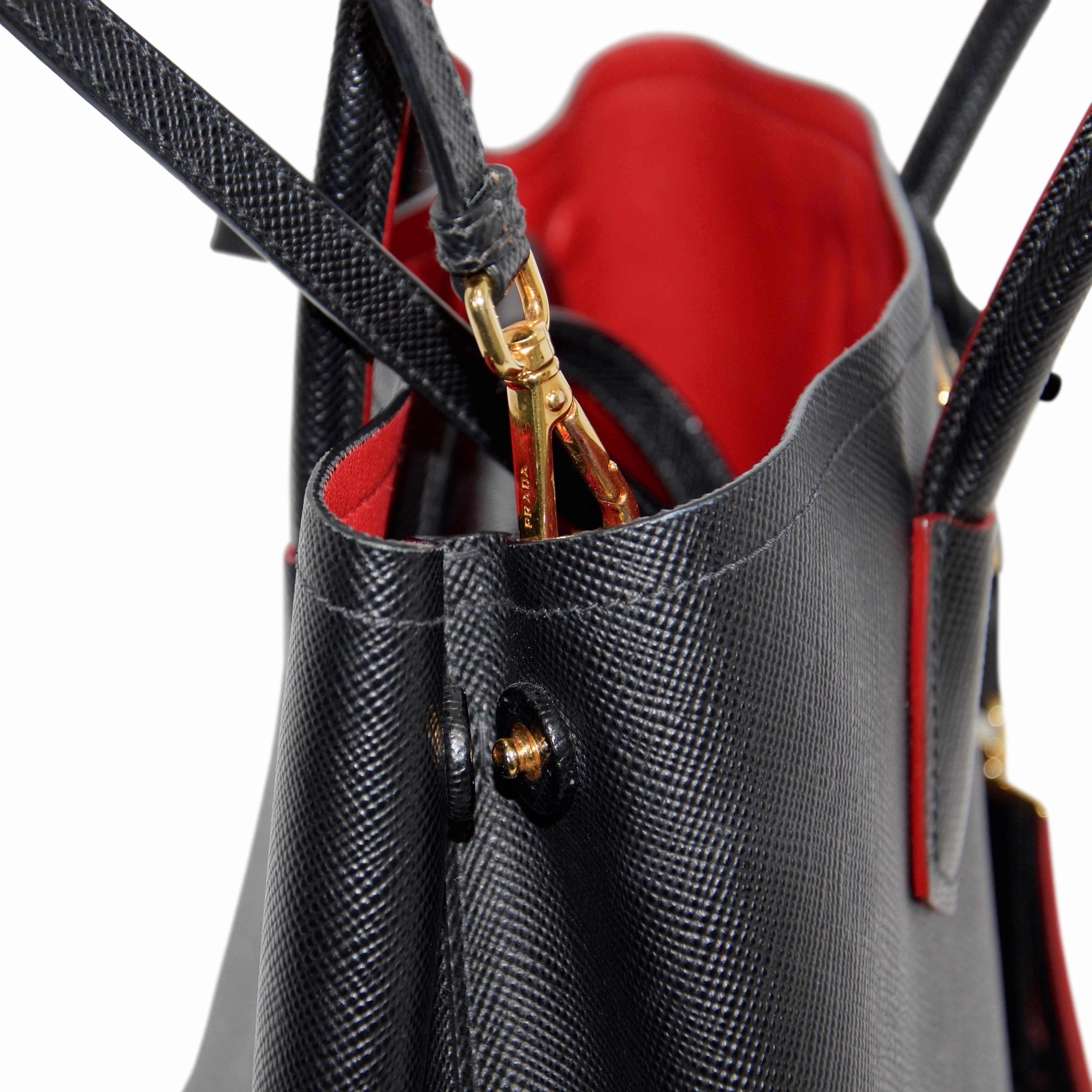 Prada Medium Saffiano Cuir Double Tote