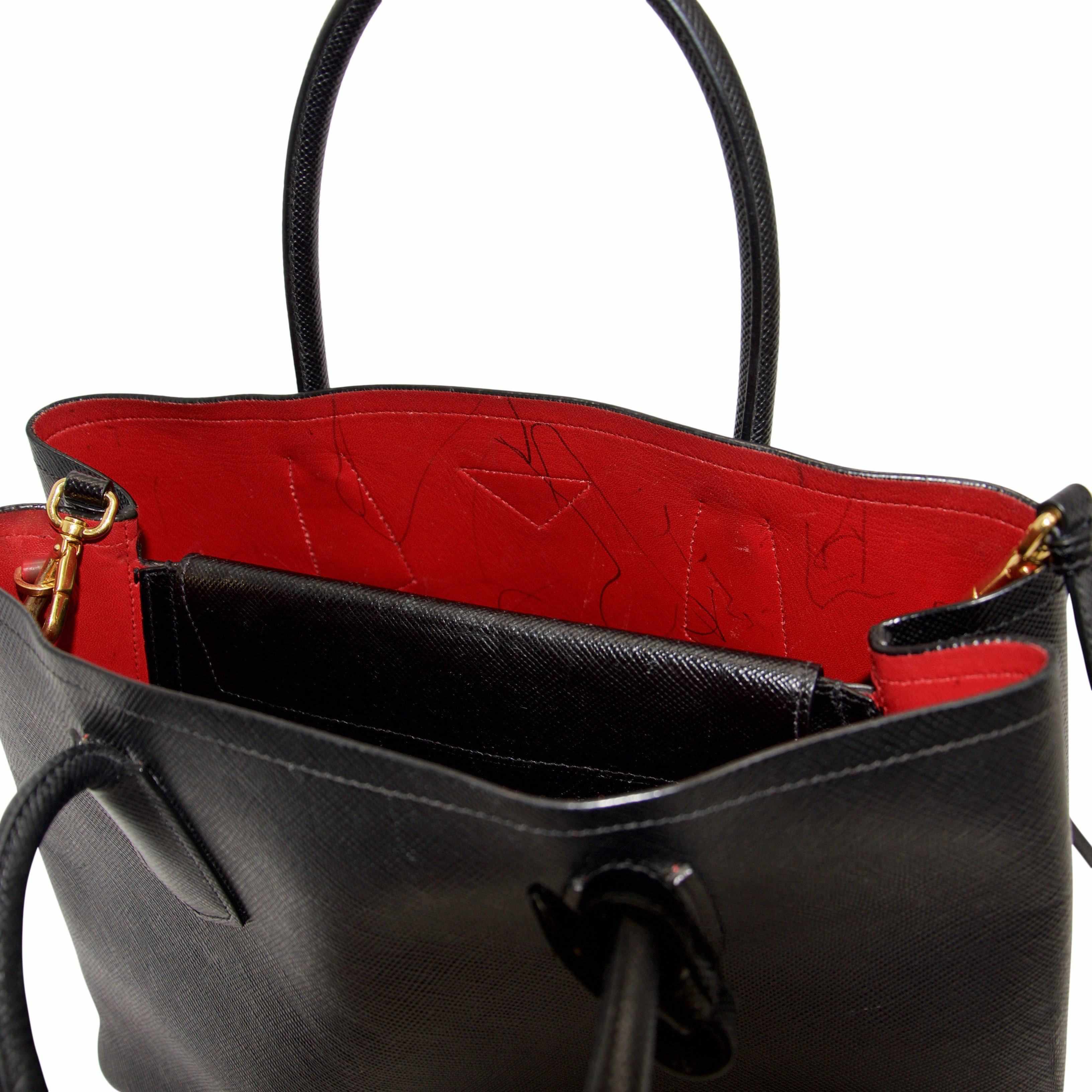 Prada Medium Saffiano Cuir Double Tote