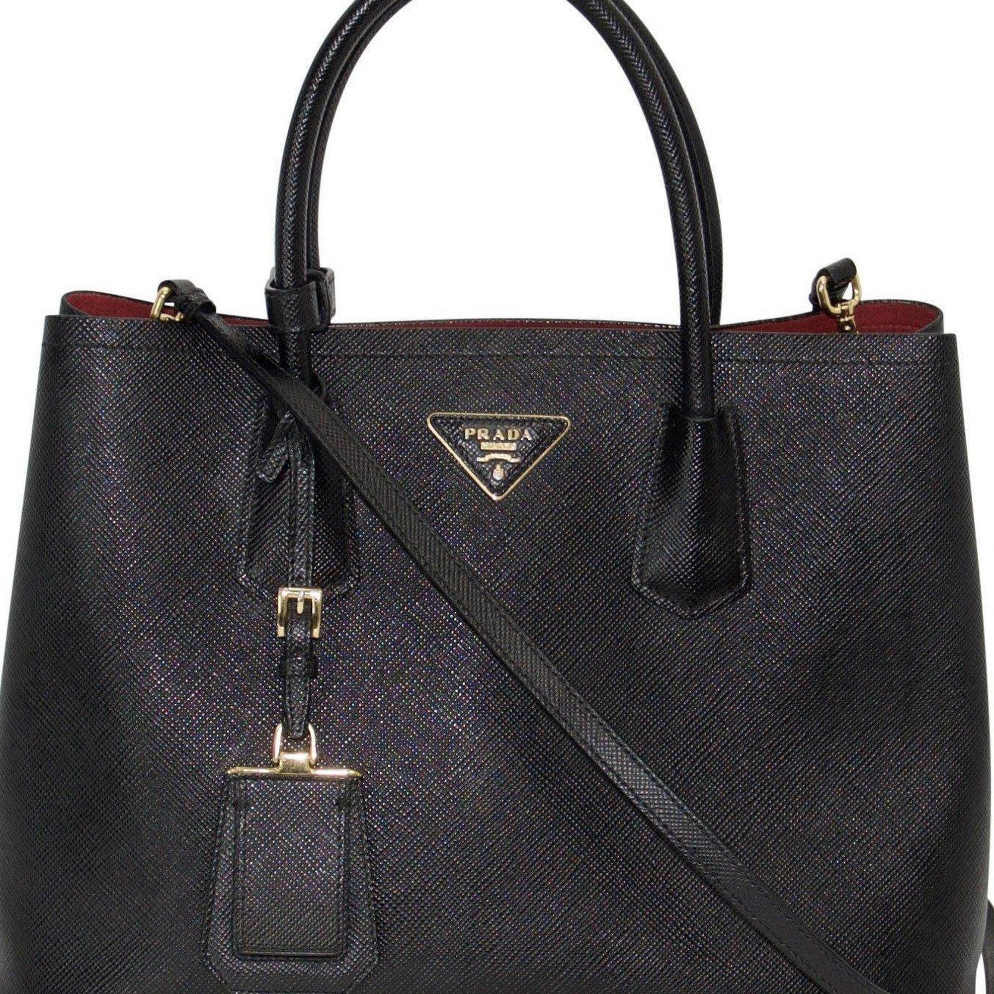 Prada Medium Saffiano Cuir Double Tote